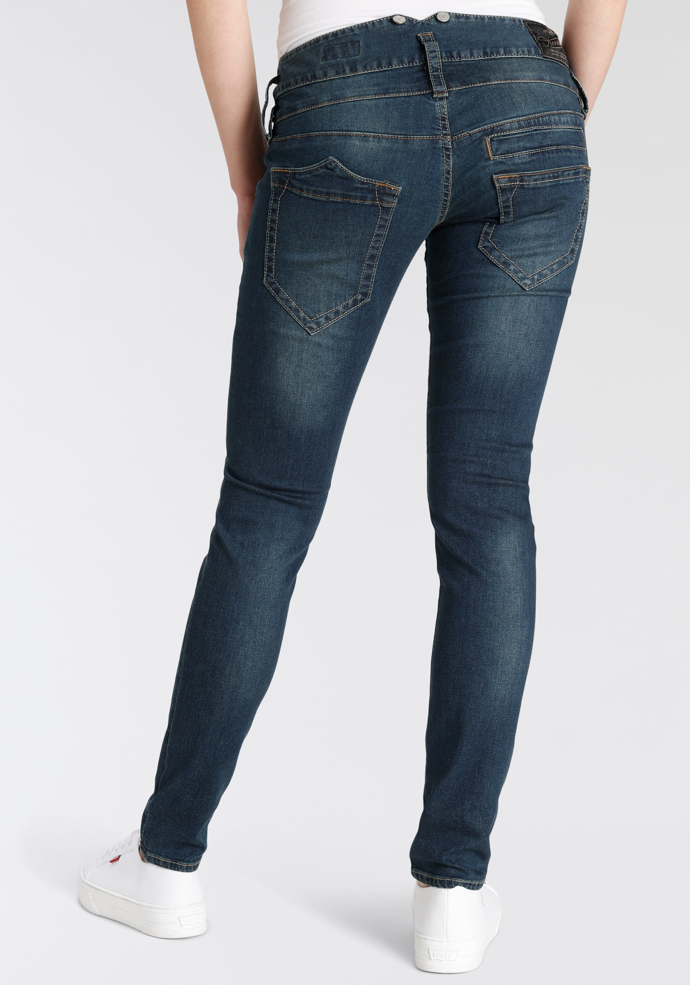 Herrlicher Slim-fit-Jeans "Jeans Pitch Slim Organic Denim", Vintage-Style m günstig online kaufen