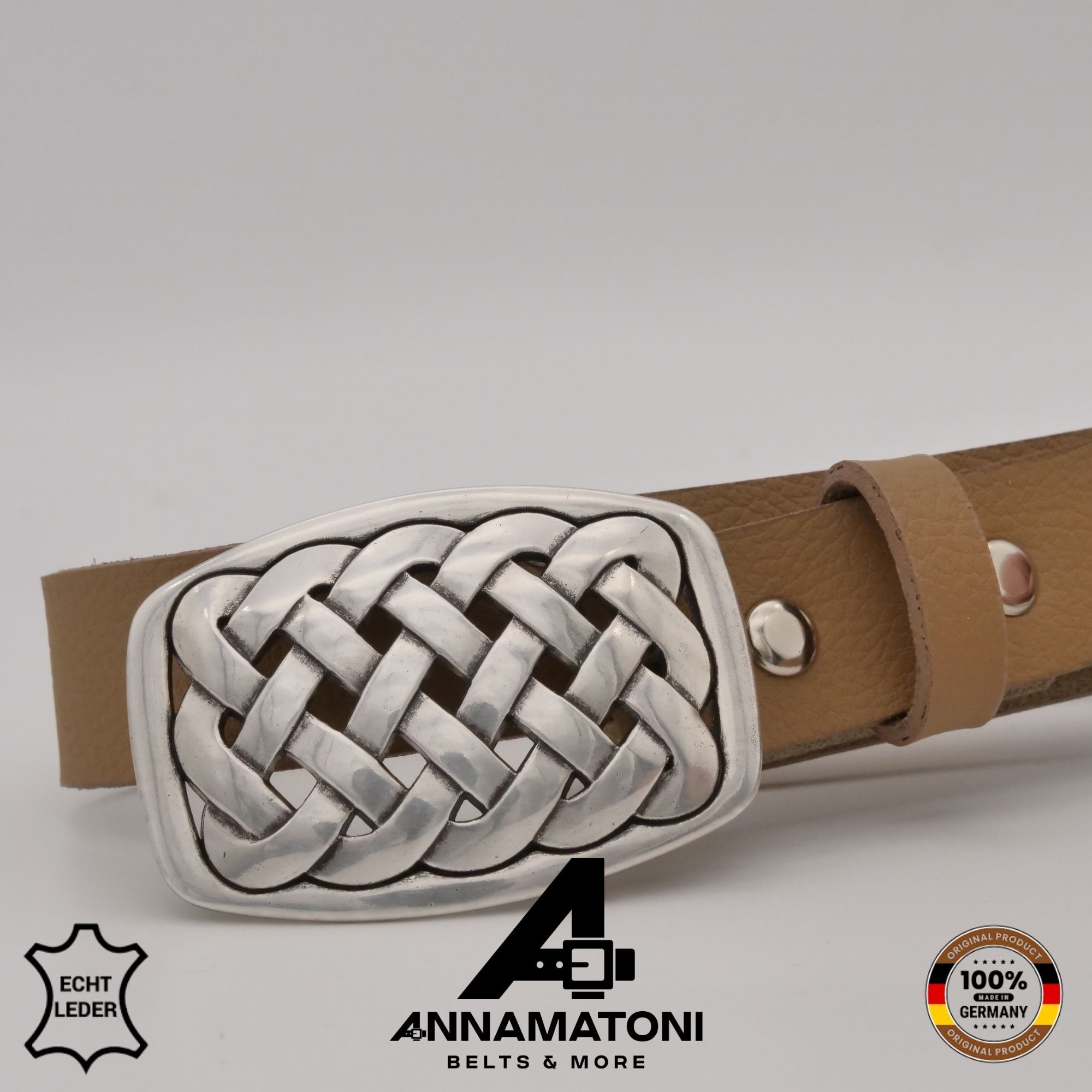 AnnaMatoni Ledergürtel »AnnaMatoni Damen Leder Gürtel 2,5cm Breit echt Leder Gürtel Made«