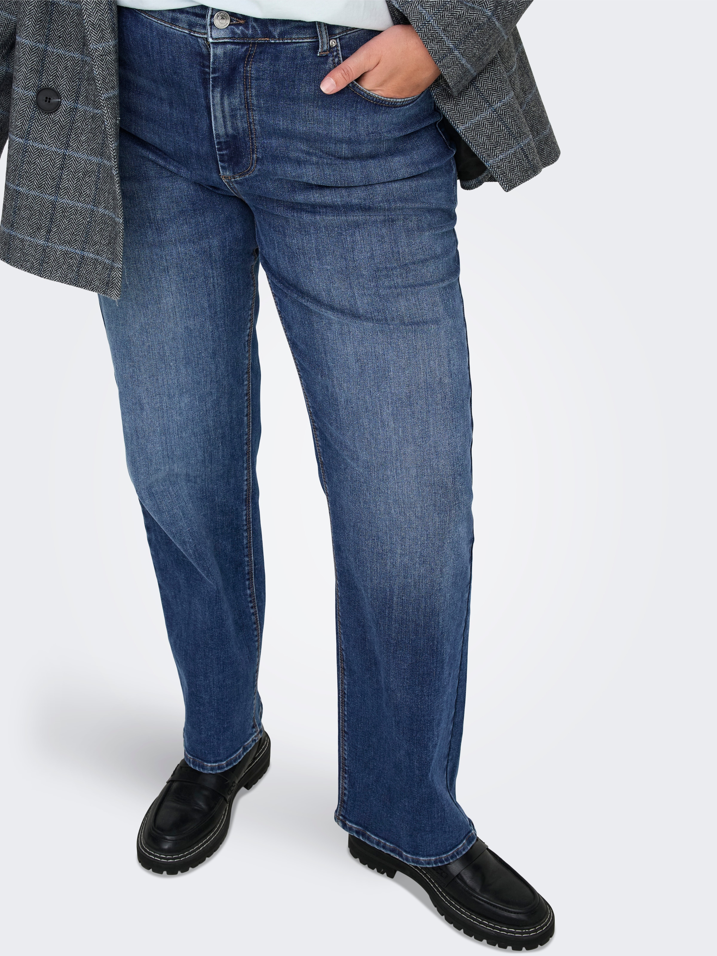 ONLY CARMAKOMA Straight-Jeans "CARWILLY MID STRAIGHT DNM TAI021" günstig online kaufen