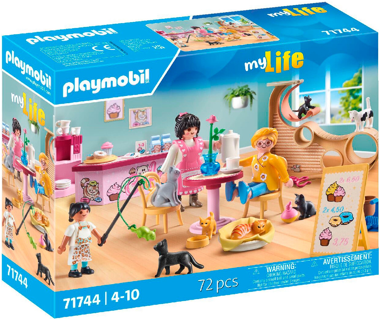 Playmobil® Konstruktions-Spielset »Katzencafe (71744), Playmobil My Life«, (72 St.), Made in Europe