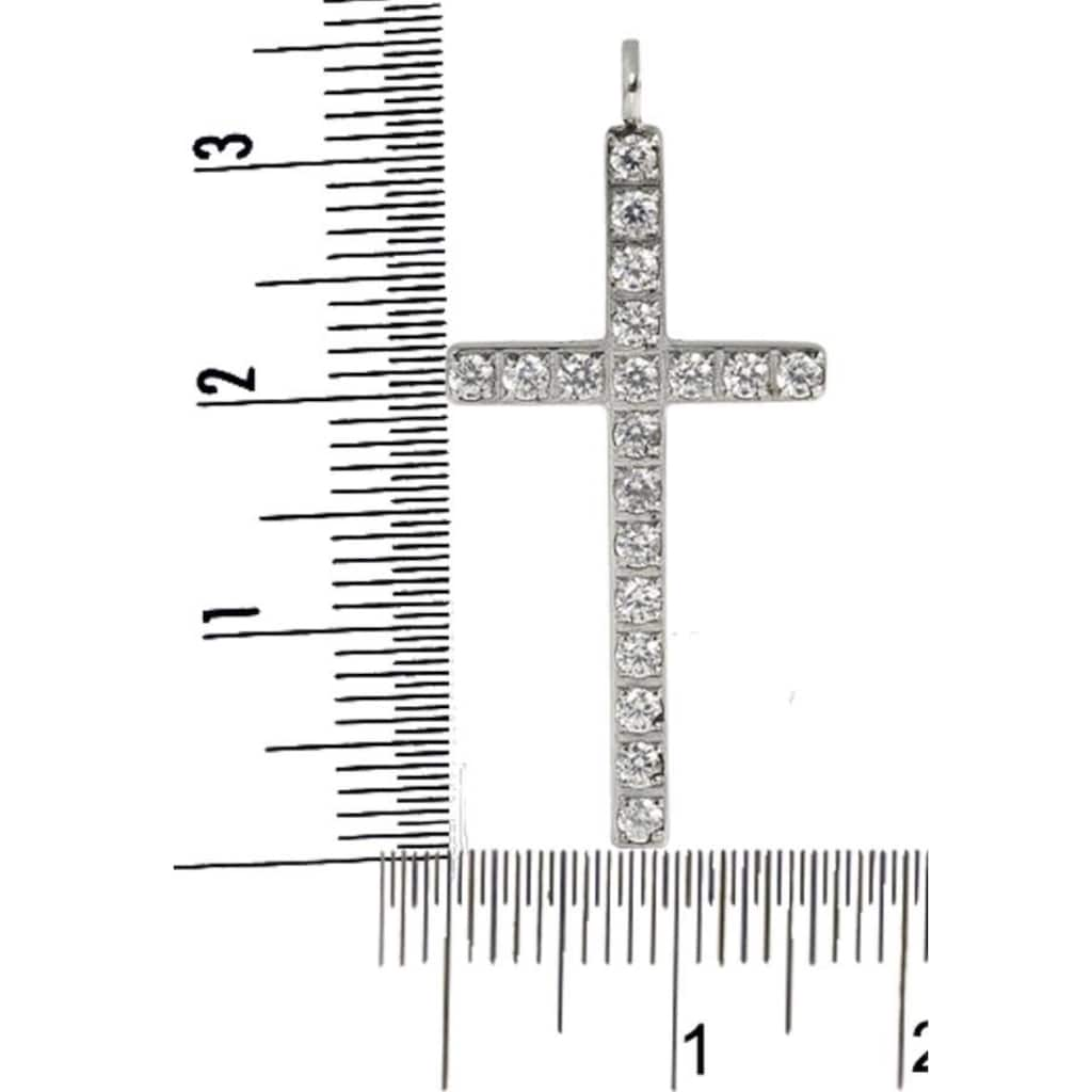 Firetti Kettenanhänger »Schmuck Geschenk Halsschmuck Anhänger für Halskette Kreuz«, Made in Germany - mit Zirkonia (synth.)