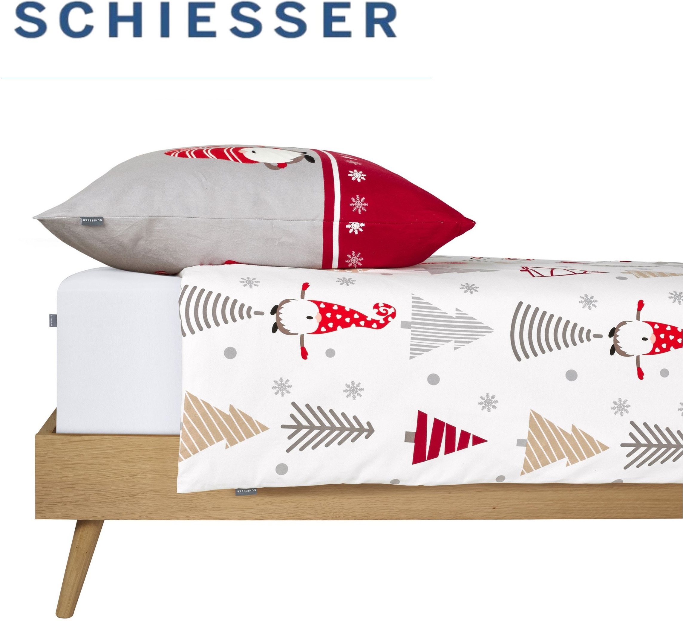 Schiesser Wendebettwäsche »Maren aus weicher Baumwolle mit niedlichen Wichteln« 2 Stk. OEKO-TEX® MADE IN GREEN