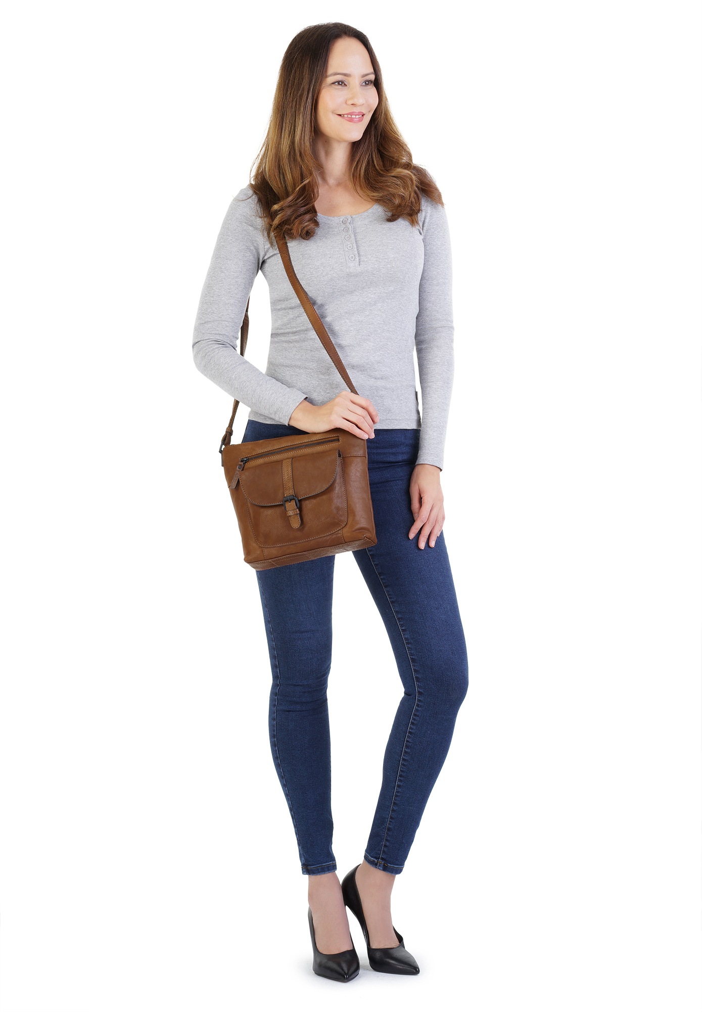 X-Zone Umhängetasche echt Leder günstig online kaufen