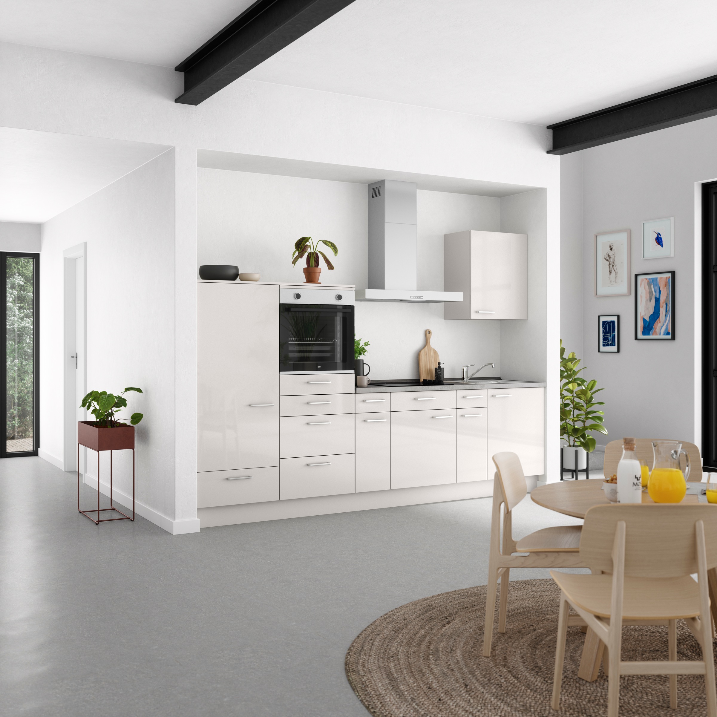 nobilia® Küchenzeile »"Flash I"«, vormontiert, Ausrichtung wählbar, Breite 300 cm, wahlw. mit E-Geräten