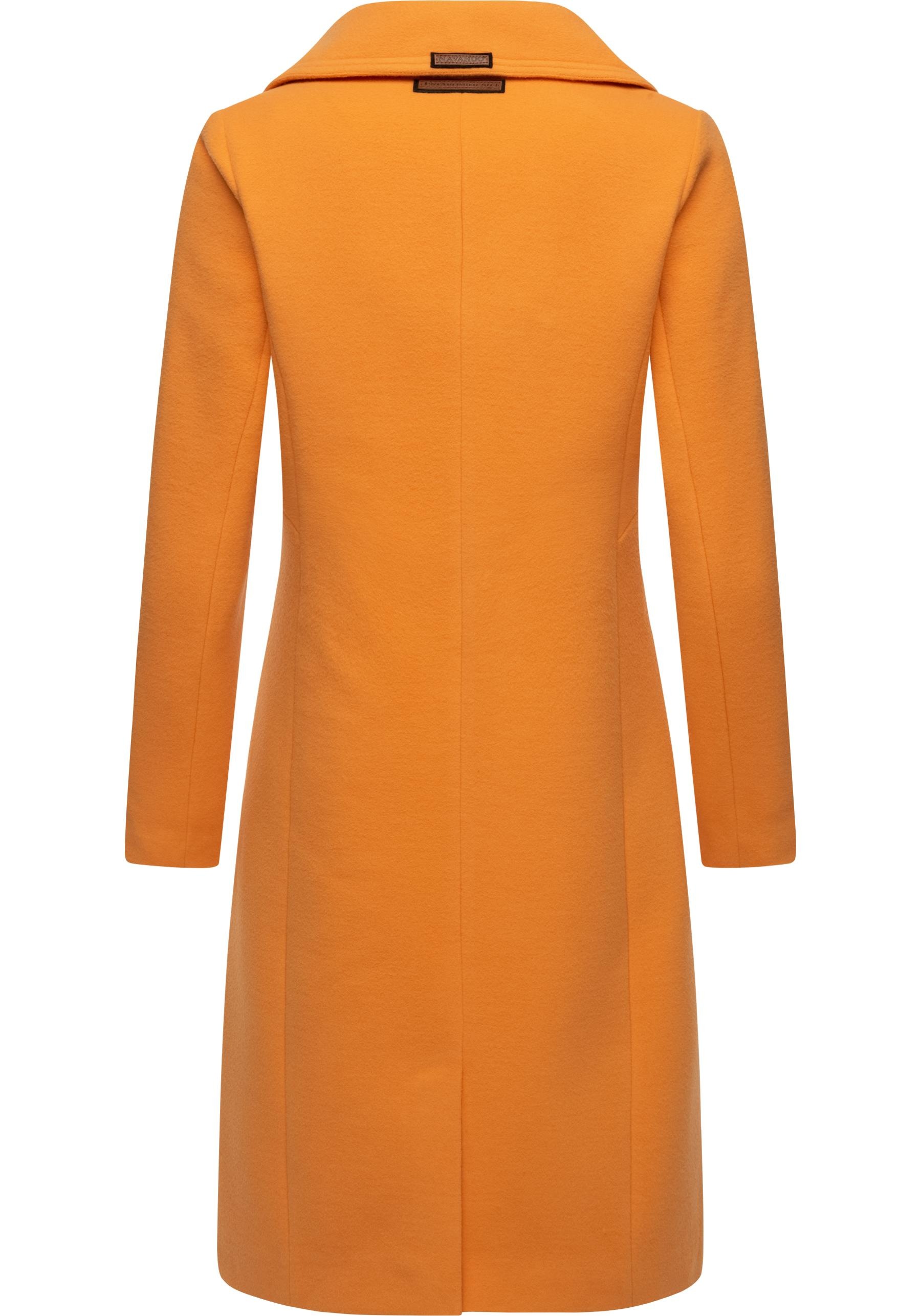 Navahoo Wintermantel »Wooly«, edler Damen Trenchcoat in Wollmantel-Optik