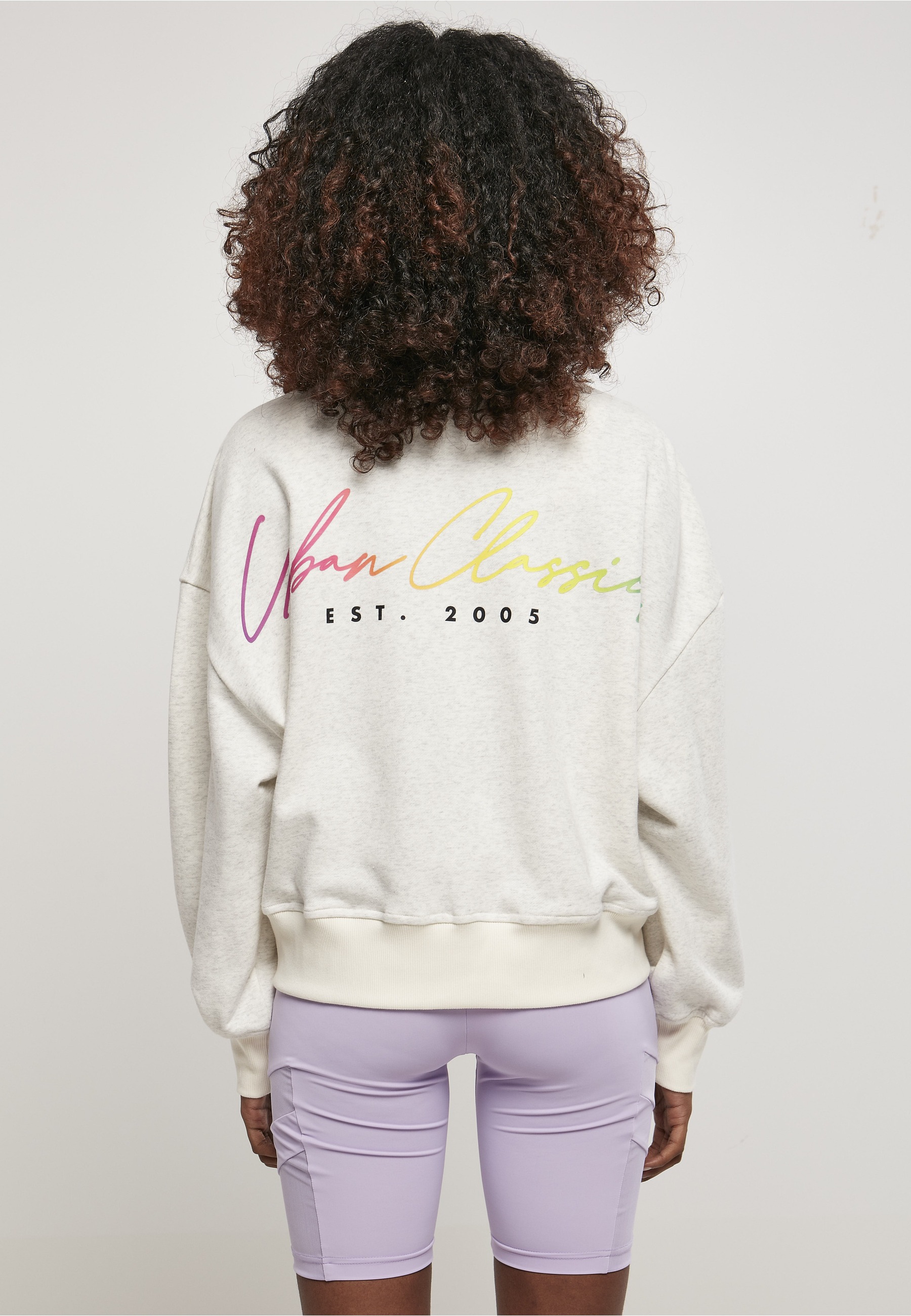 URBAN CLASSICS Sweater »Urban Classics Damen Ladies Oversized Rainbow Crewneck«
