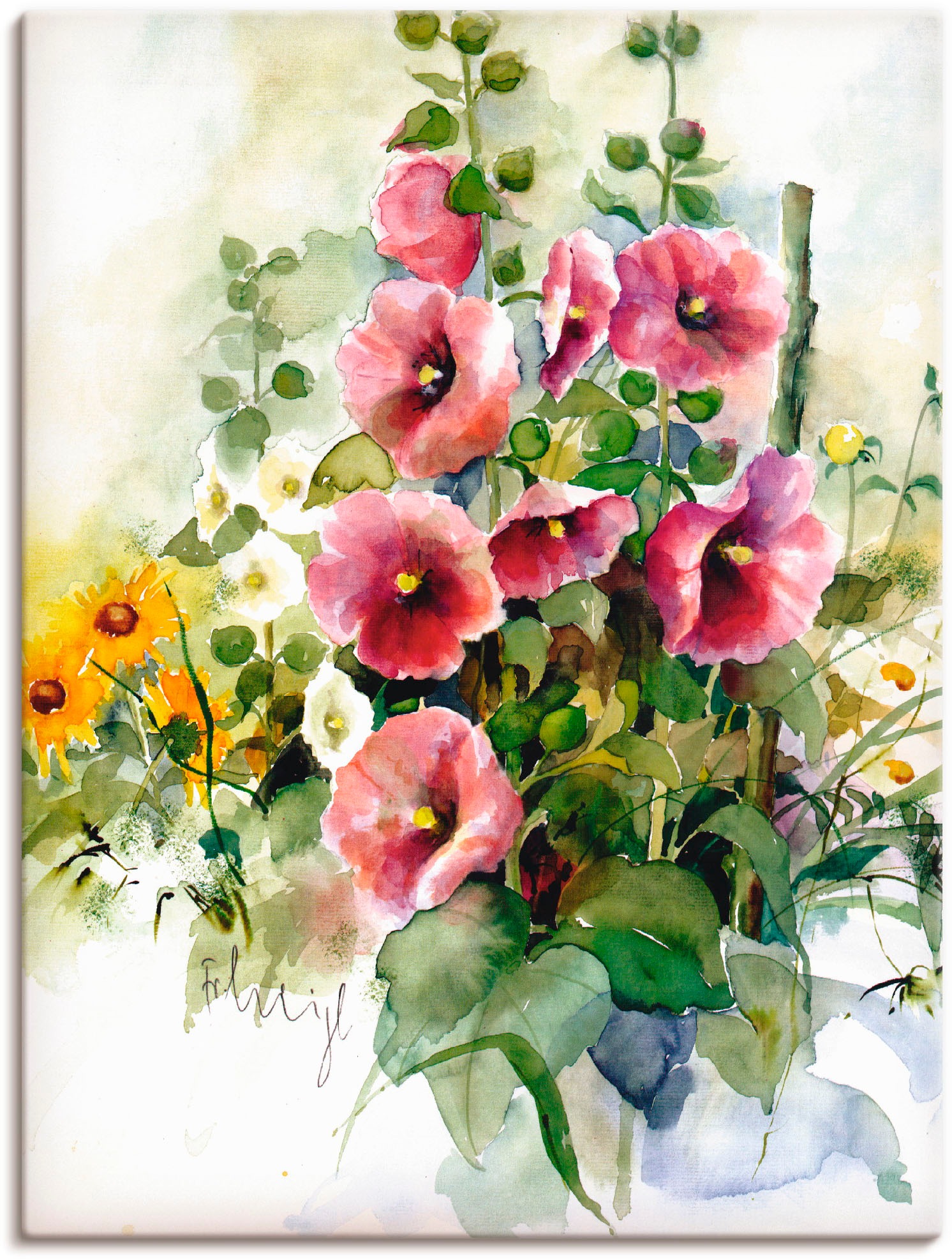 Artland Wandbild "Blumen Zusammenstellung I", Blumen, (1 St.), als Leinwandbild, Poster in verschied. Größen