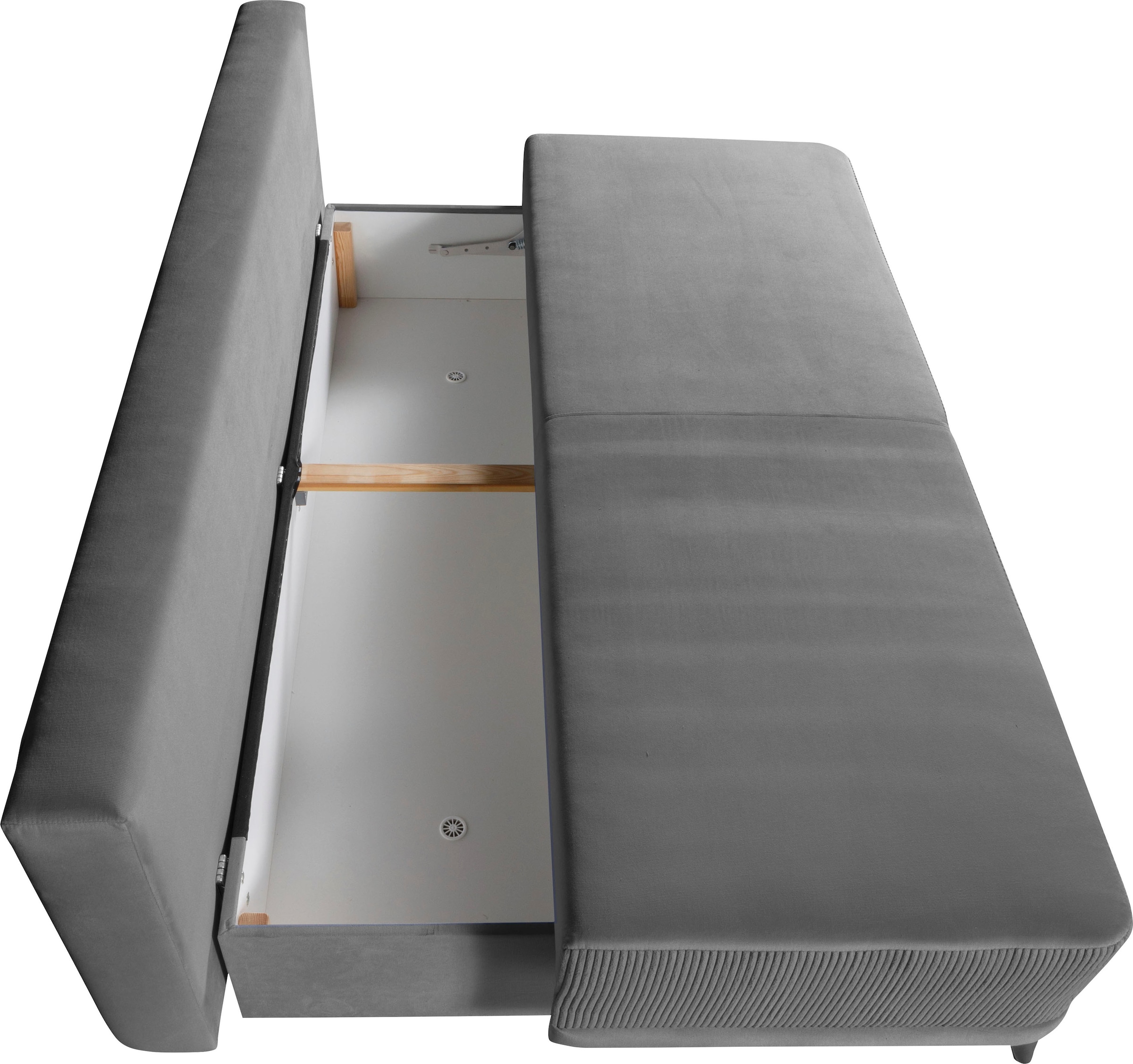 WERK2 Schlafsofa »Rosso«, 2-Sitzer Sofa und Schlafcouch mit Federkern & Bettkasten