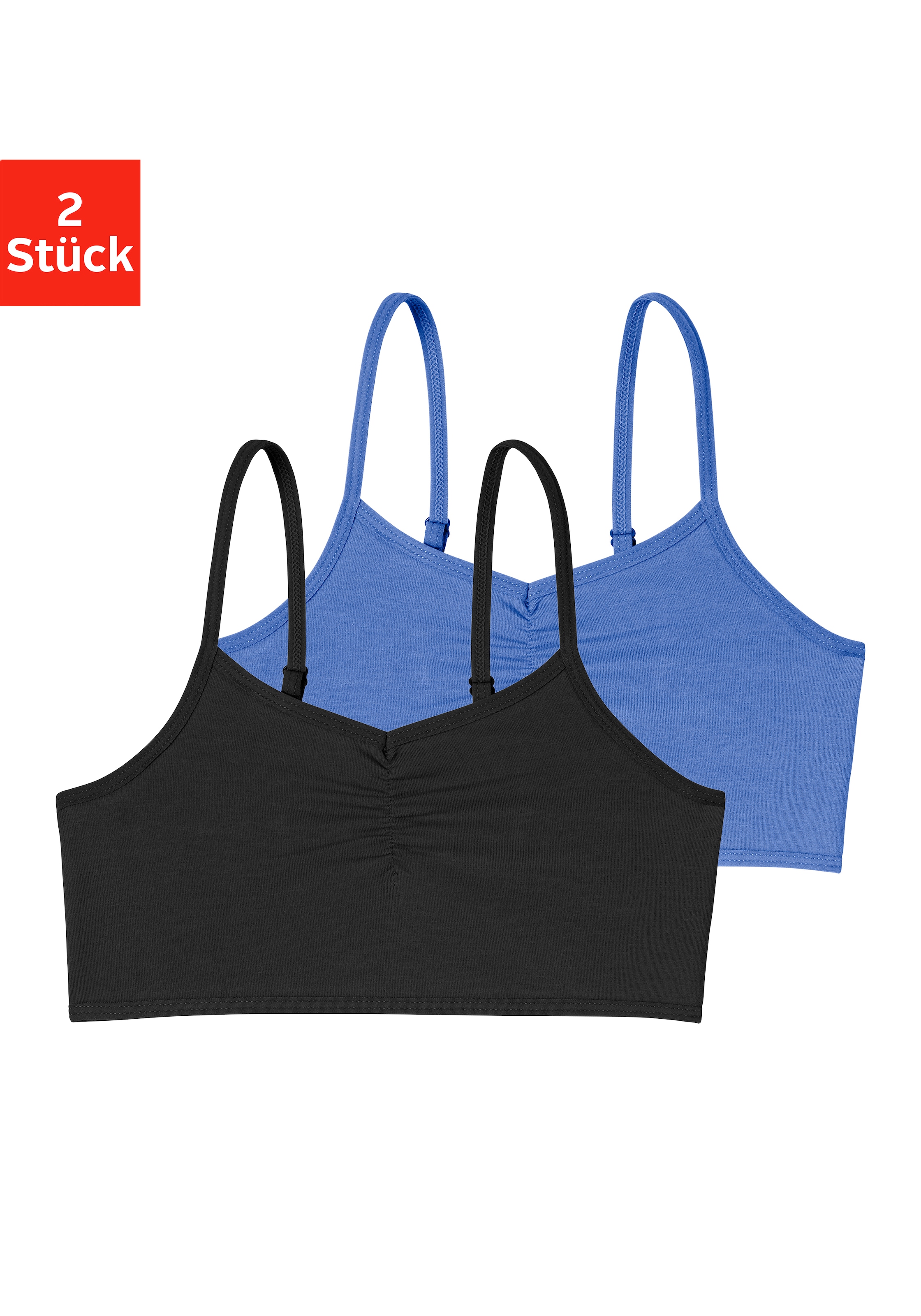 Buffalo Bustier Packung, 2 Stk. mit verstellbaren Trägern, unifarben oder bedruckt