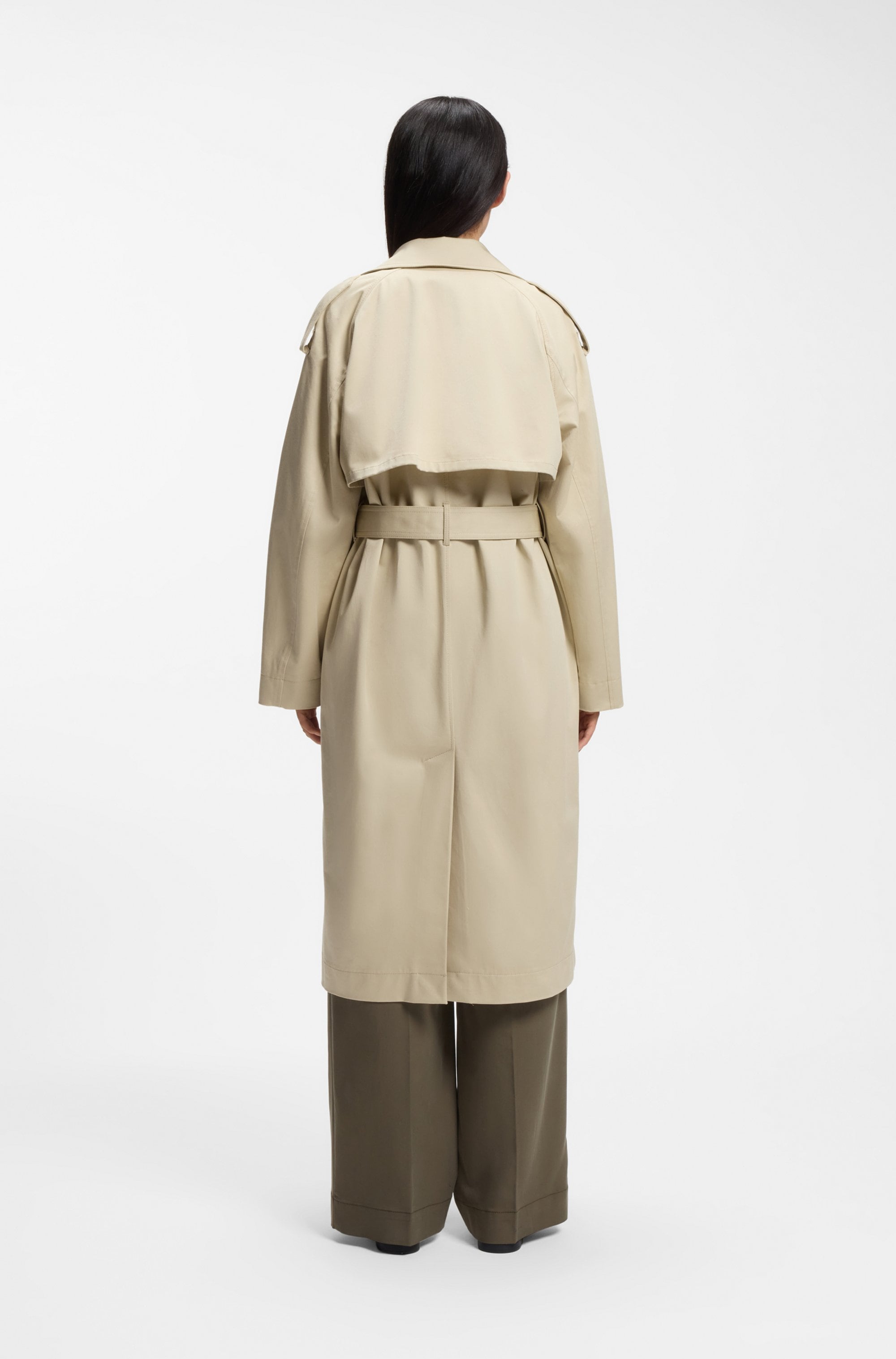 BOSS ORANGE Trenchcoat »Carelli Premium Damenmode« mit wasserabweisendem Finish, Relaxed Fit