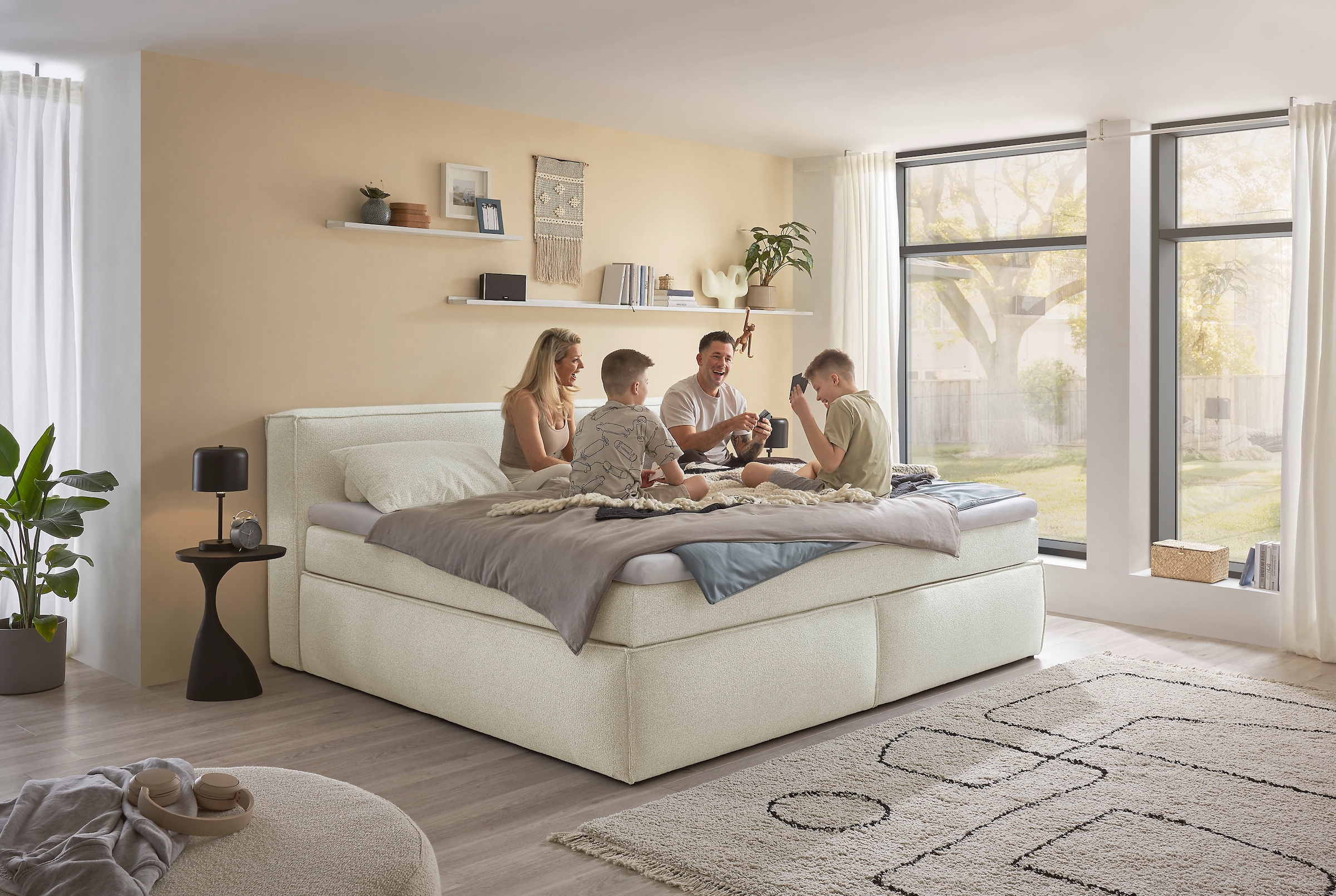 ED EXCITING DESIGN Boxspringbett »Sandon, Familienbett erhältlich in der Größe 240x200cm«