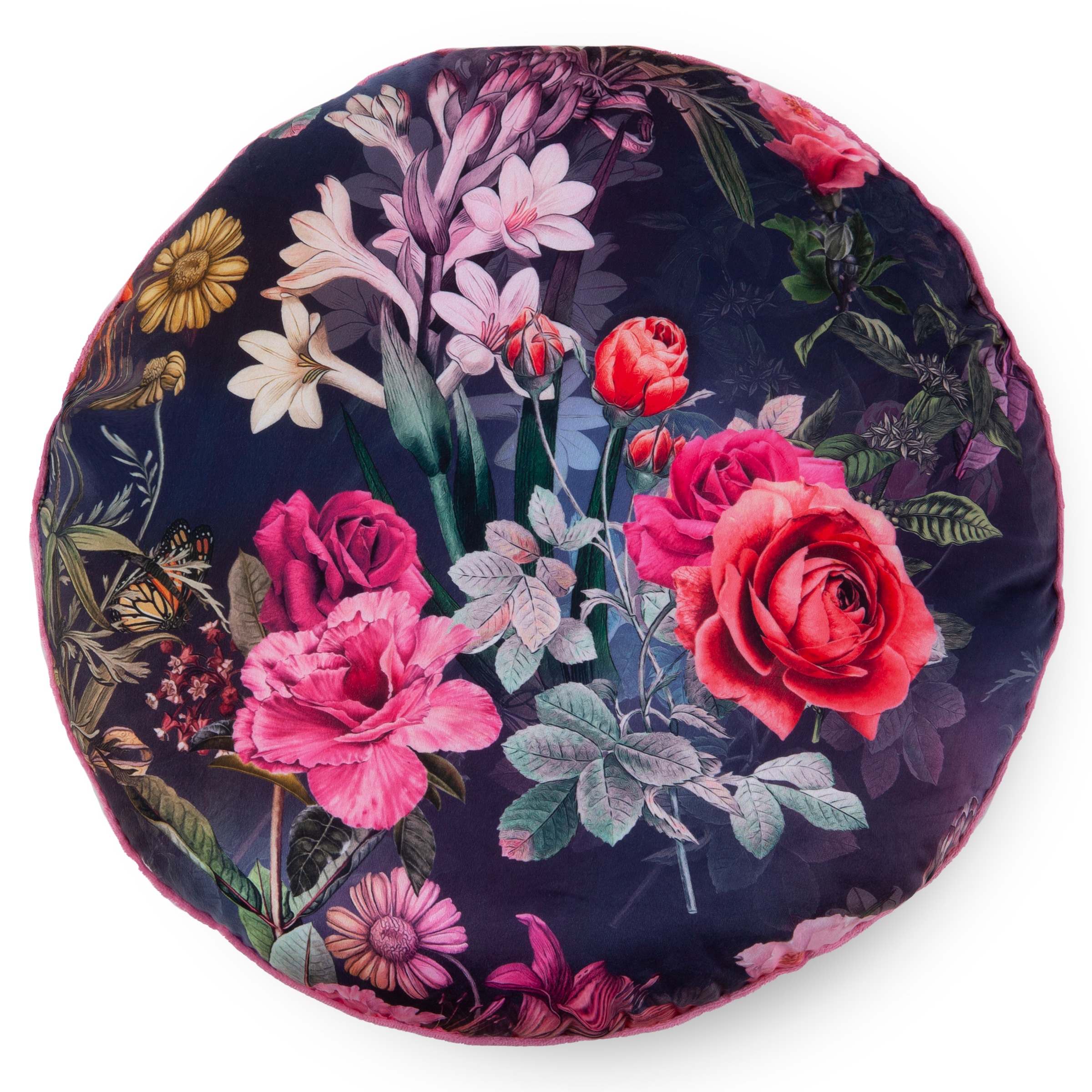 Descanso Dekokissen »Simone«, Mit Füllung, 1 Stück, Biese, 30x60, Wendeoptik, Weich, Blumen Bordeaux