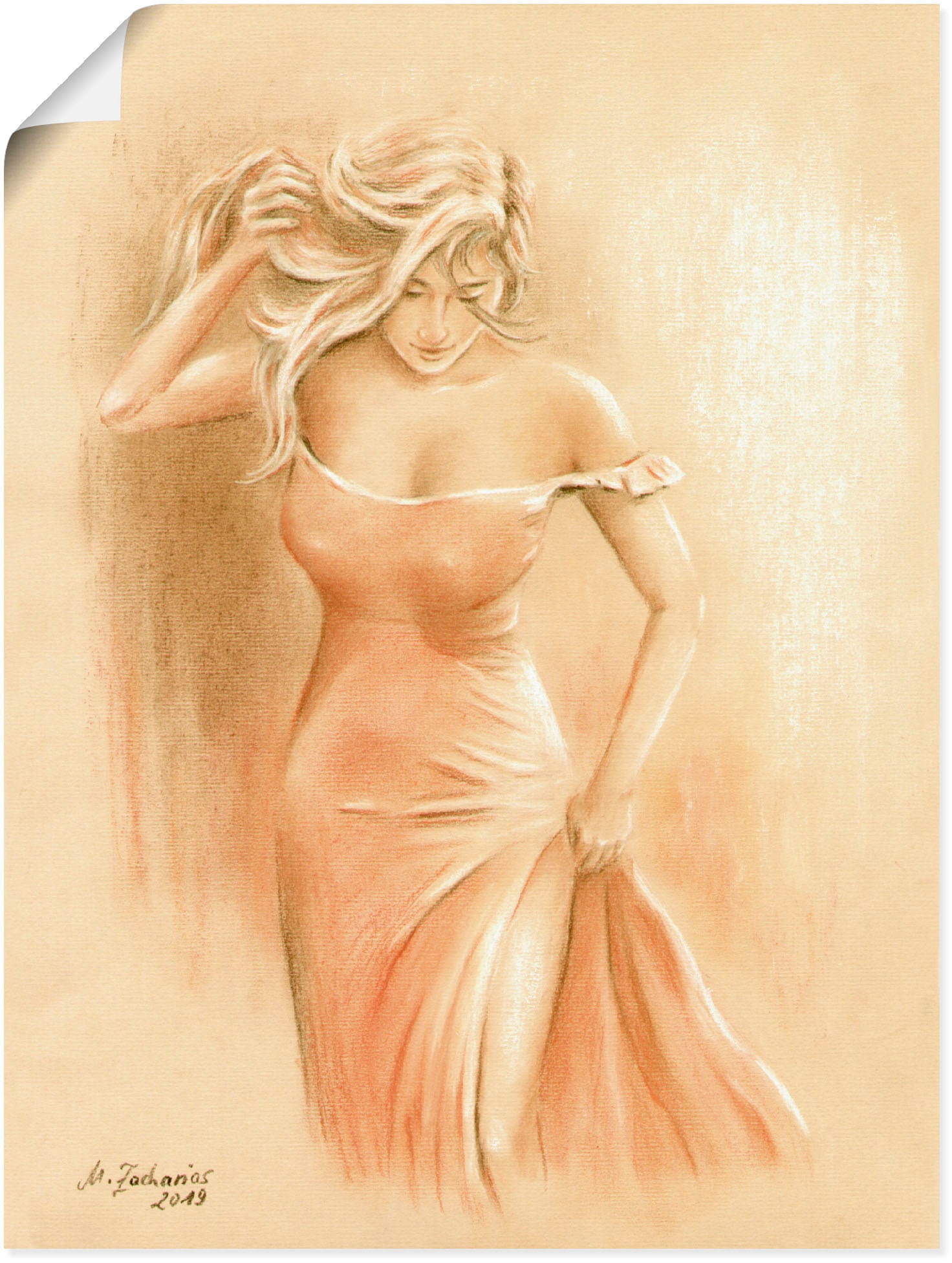 Artland Wandbild »Kurviges Model«, oder Erotische St.), Bilder, in Leinwandbild, kaufen (1 Wandaufkleber versch. Alubild, Poster als BAUR | Größen