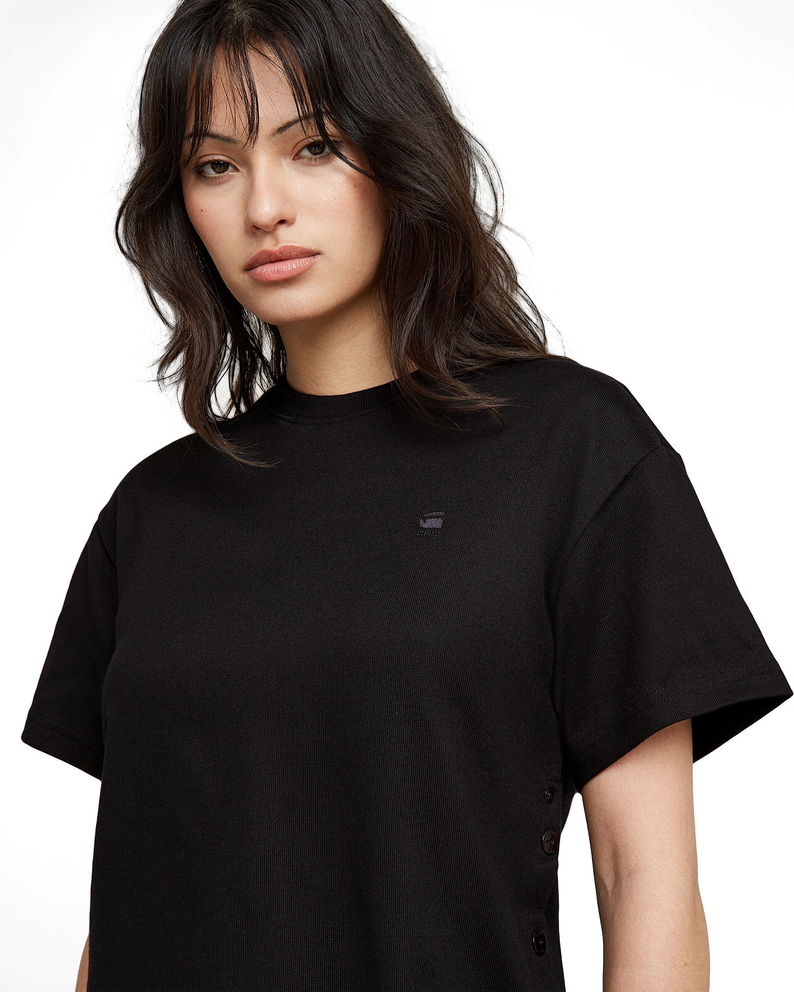 G-STAR T-Shirt »Side Buttons Relaxed Top«