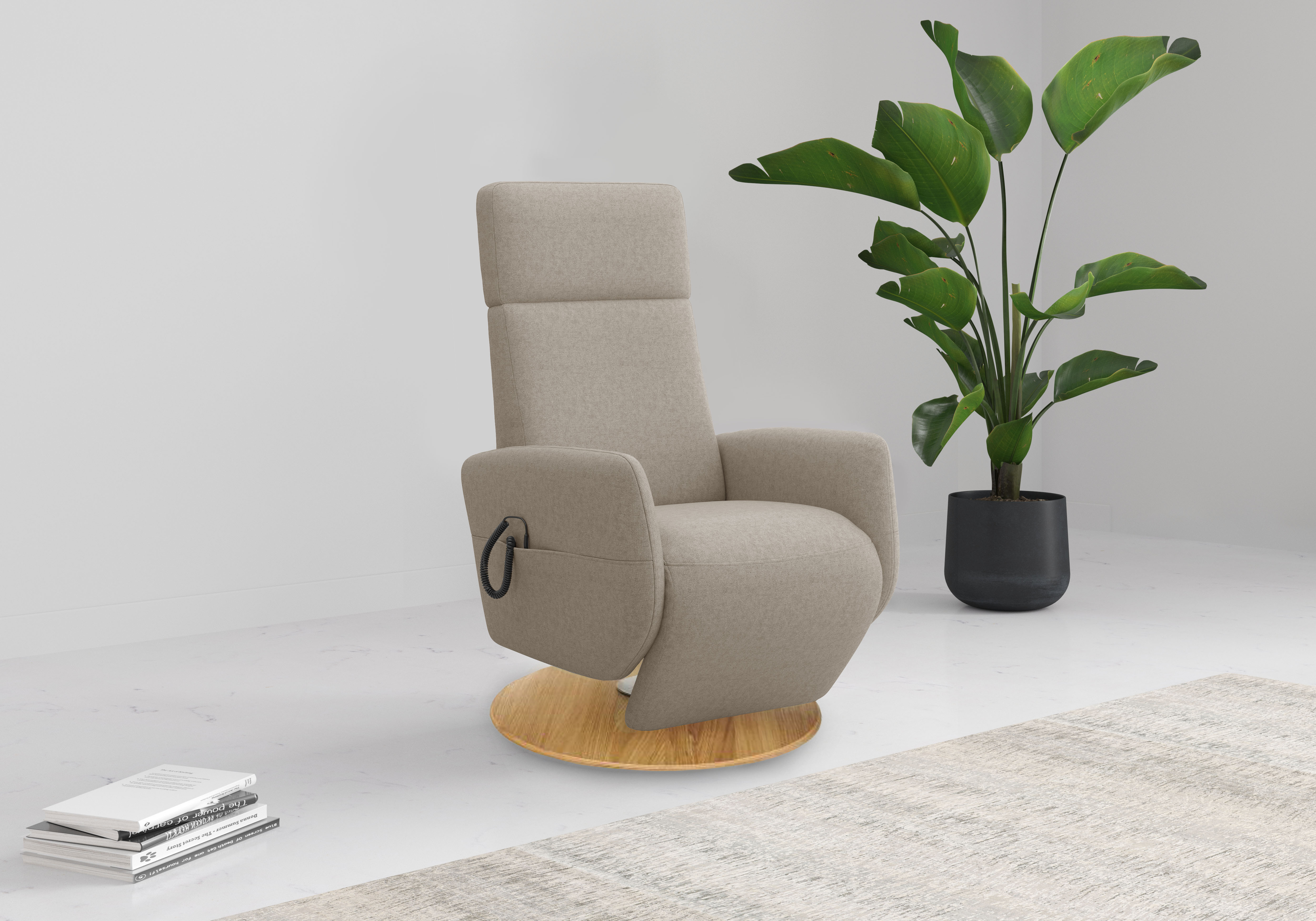 OTTO home TV-Sessel "Rochelle, inkl. Kopfteilverstellung & 360 Drehfunktion" 1 Stk. tlg. TV-Sessel mit Drehfunktion 360 Grad