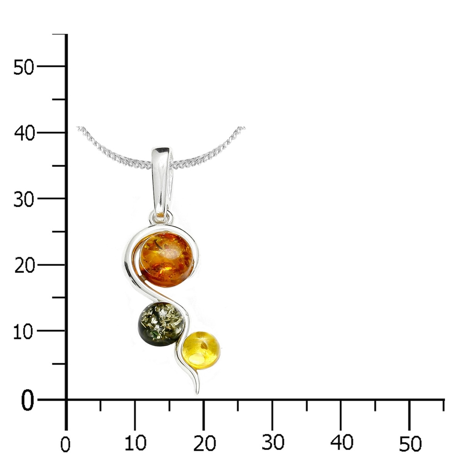 OSTSEE-SCHMUCK Kette mit Anhänger »- Valentine - Silber 925/000 - Bernstein«