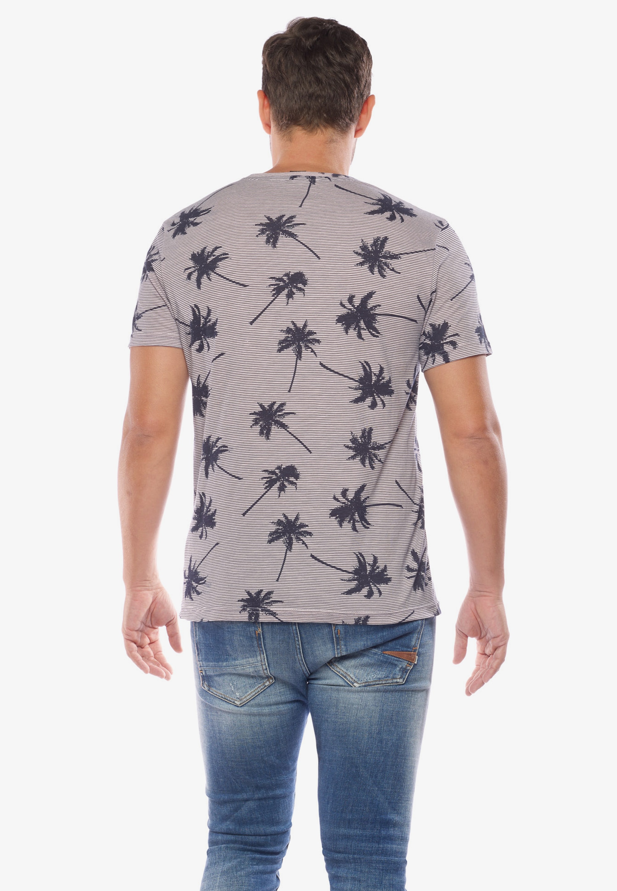 Le Temps Des Cerises T-Shirt, mit Palmendruck