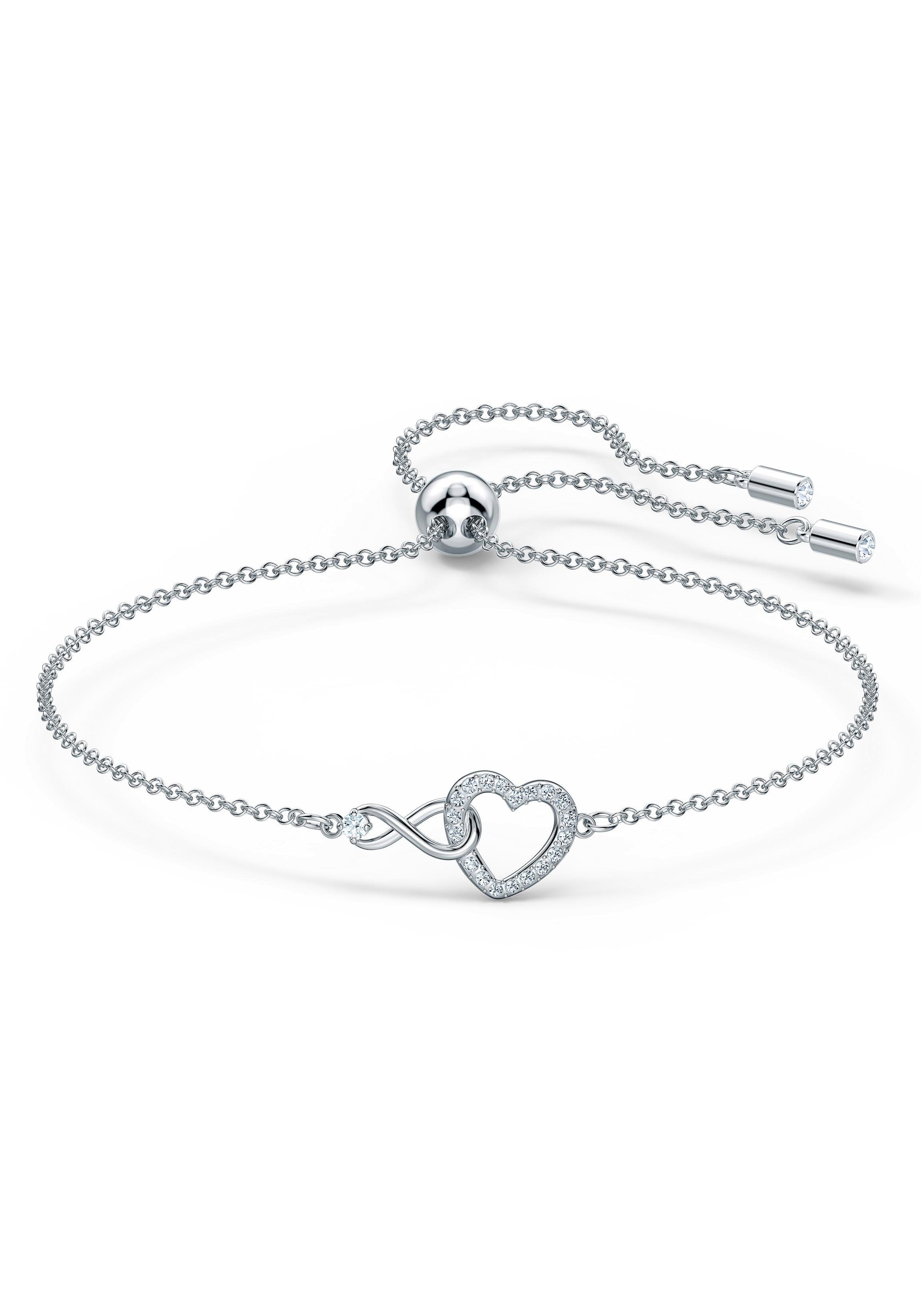 Swarovski Armband »Schmuck Geschenk Armkette Herz Infinity Liebe«, mit Swarovski® Kristall
