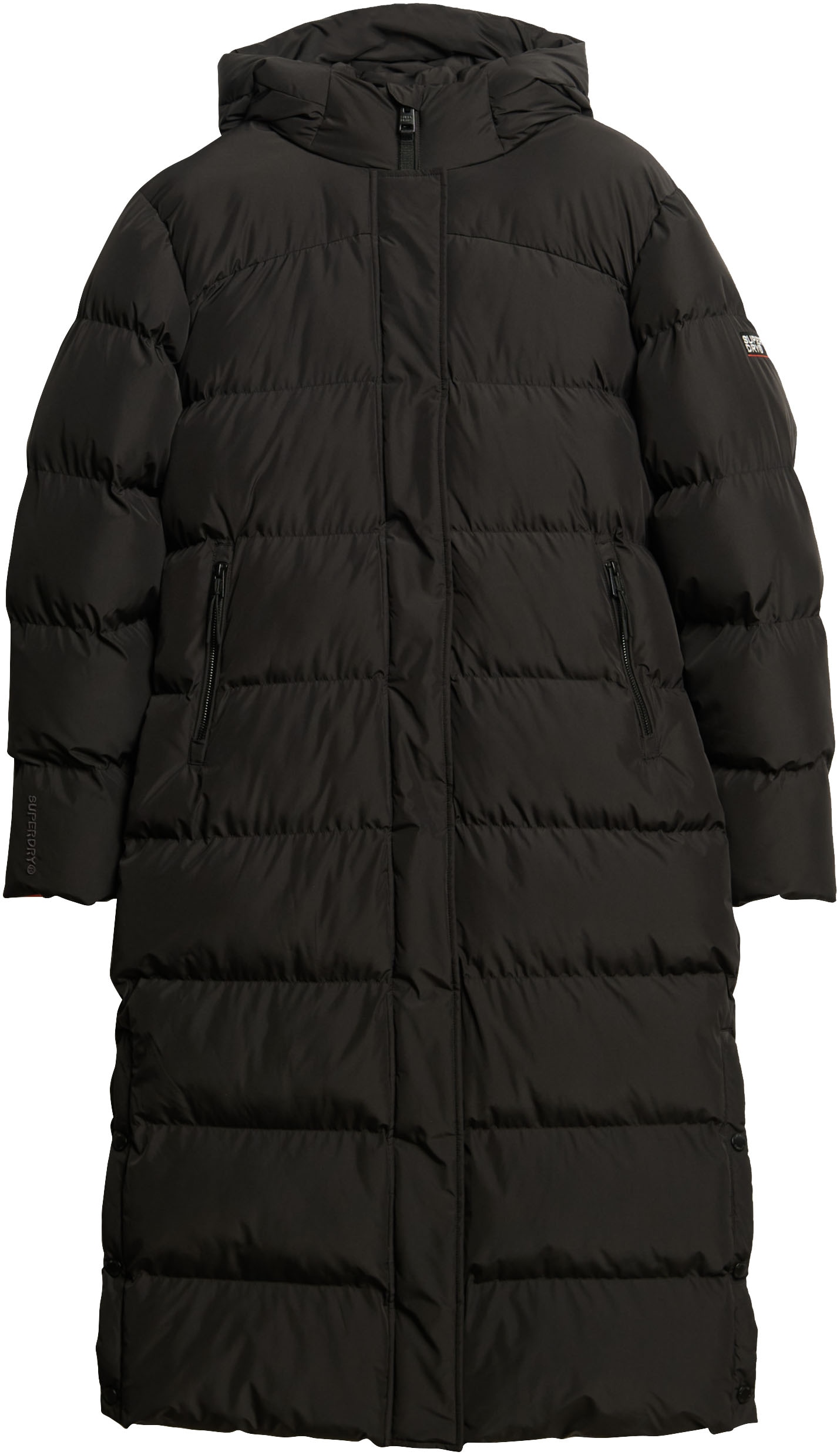 Superdry Steppjacke »HOODED LONGLINE SPORTS PUFFER«, mit Kapuze