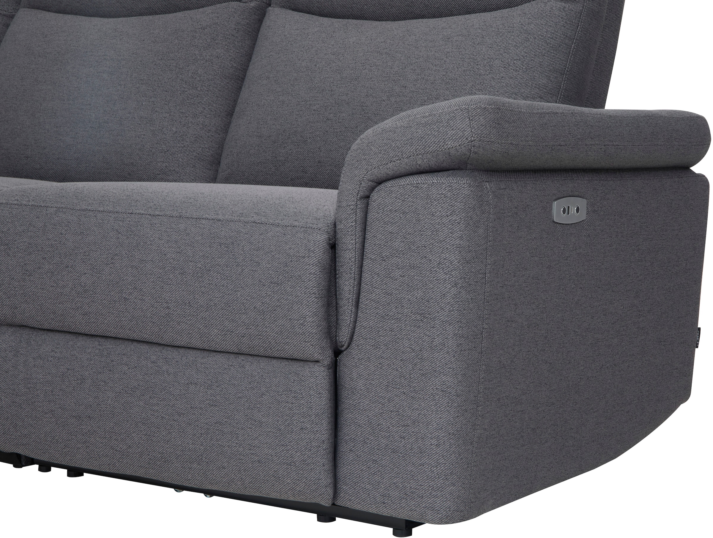 Home affaire Ecksofa »BRIONNE, L-Form, 255cm, manuelle u. elektrische Funktion (USB A/C),«, Liegefunktion, Stauraum, Federkernpolsterung, Webstoff