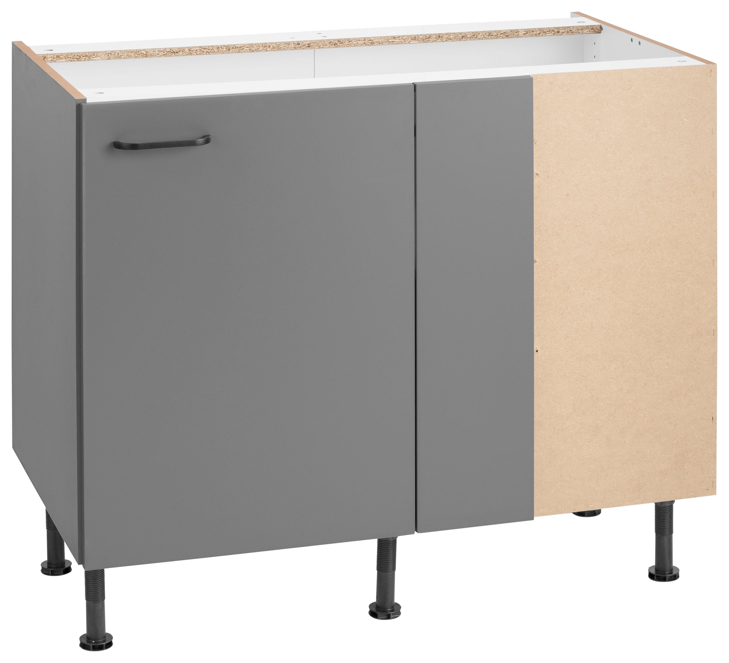 OPTIFIT Eckunterschrank "Elga", mit Soft-Close-Funktion, höhenverstellbaren Füße, Breite 100 cm