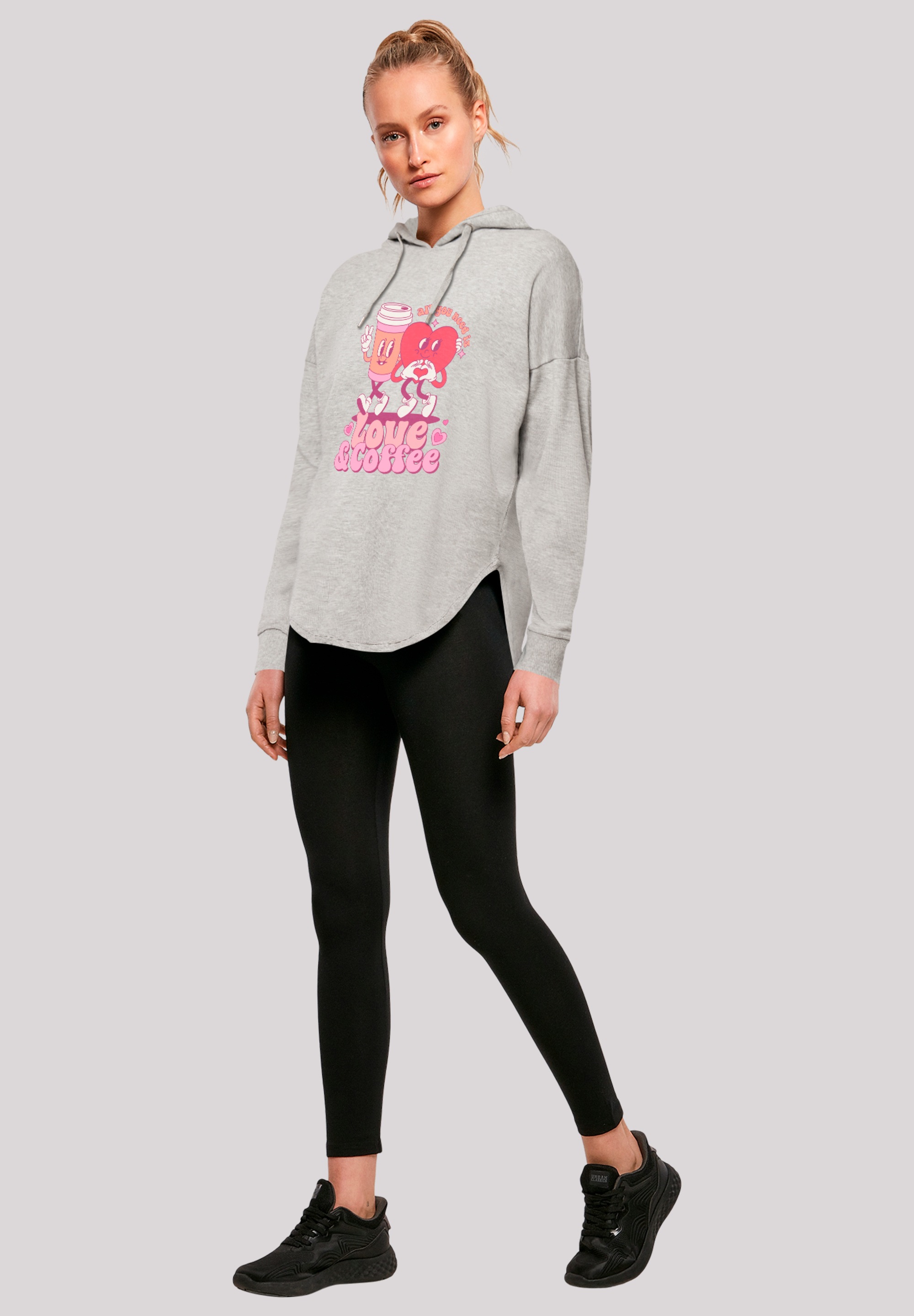F4NT4STIC Kapuzenpullover »Love and Coffe Valentinstag«, Premium Qualität