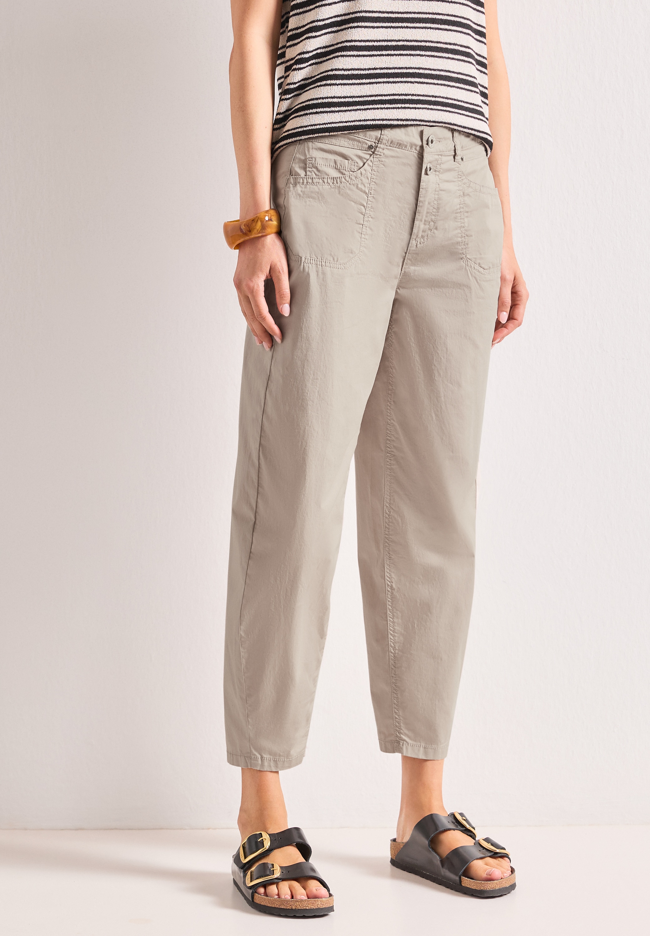 STREET ONE Stoffhose High Waist