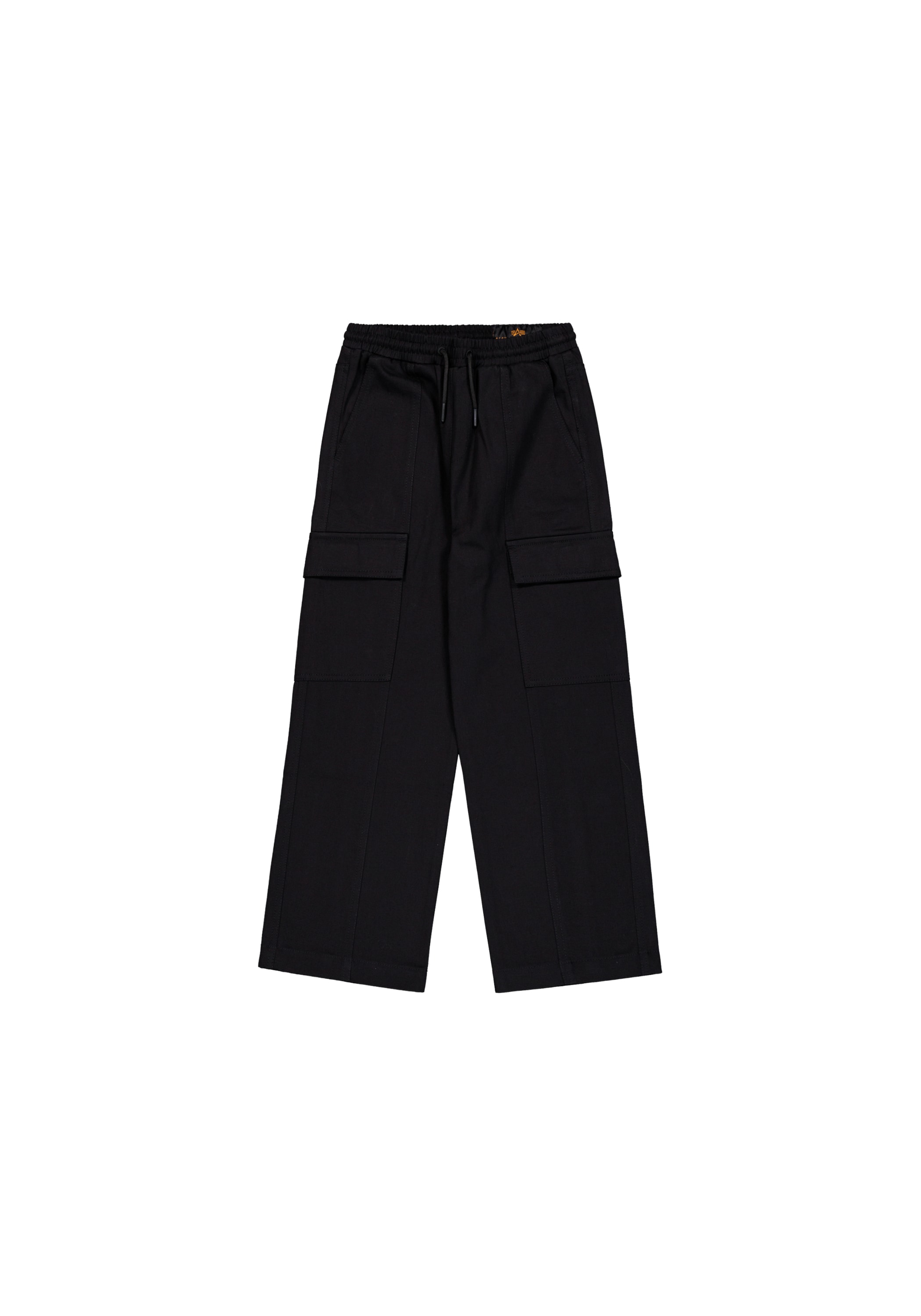 Jungen Cargohose "Open Leg Cargo Pants K", schwarz, Gr. 128, ALPHA INDUSTRIES, Obermaterial: 100% Baumwolle, Hosen