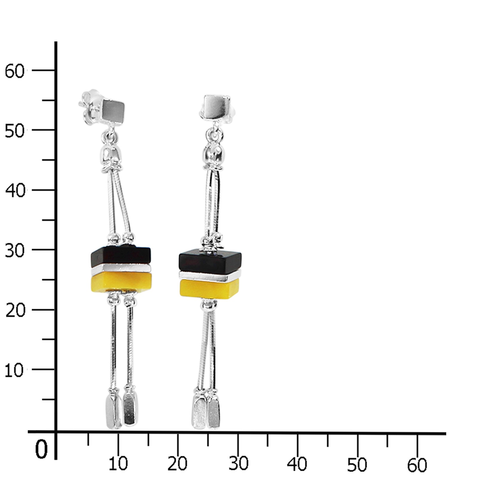 OSTSEE-SCHMUCK Paar Ohrhänger »- Jacky - Silber 925/000 - Bernstein«