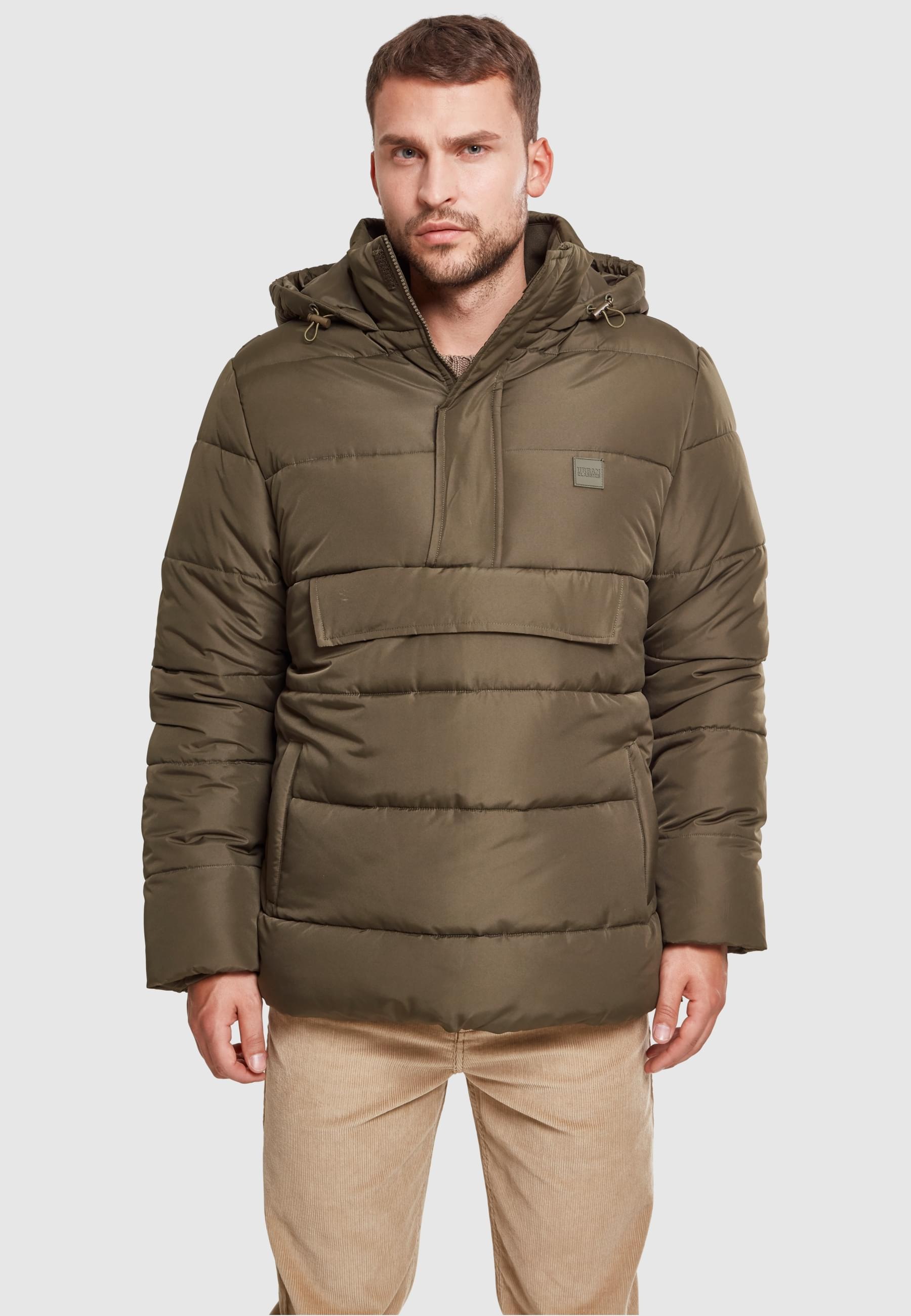 URBAN CLASSICS Winterjacke »Urban Classics Herren Pull Over Puffer Jacket«, (1 St.), mit Kapuze
