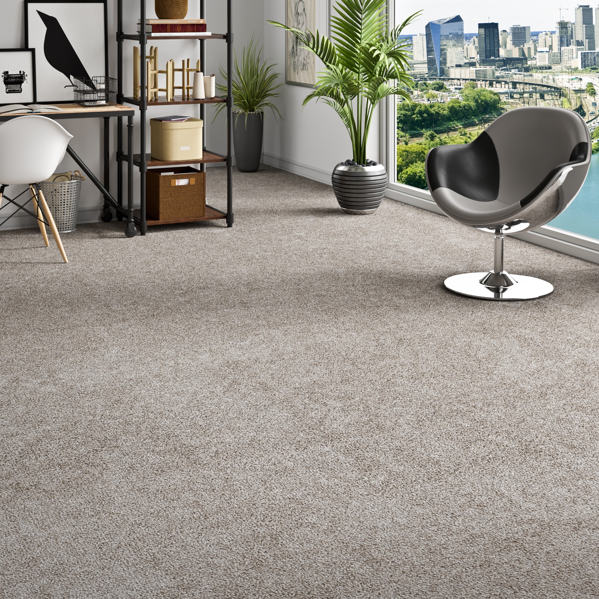 my home Teppichboden "Rava, Velours, Gesamthöhe 16 mm" rechteckig Uni Farbe günstig online kaufen