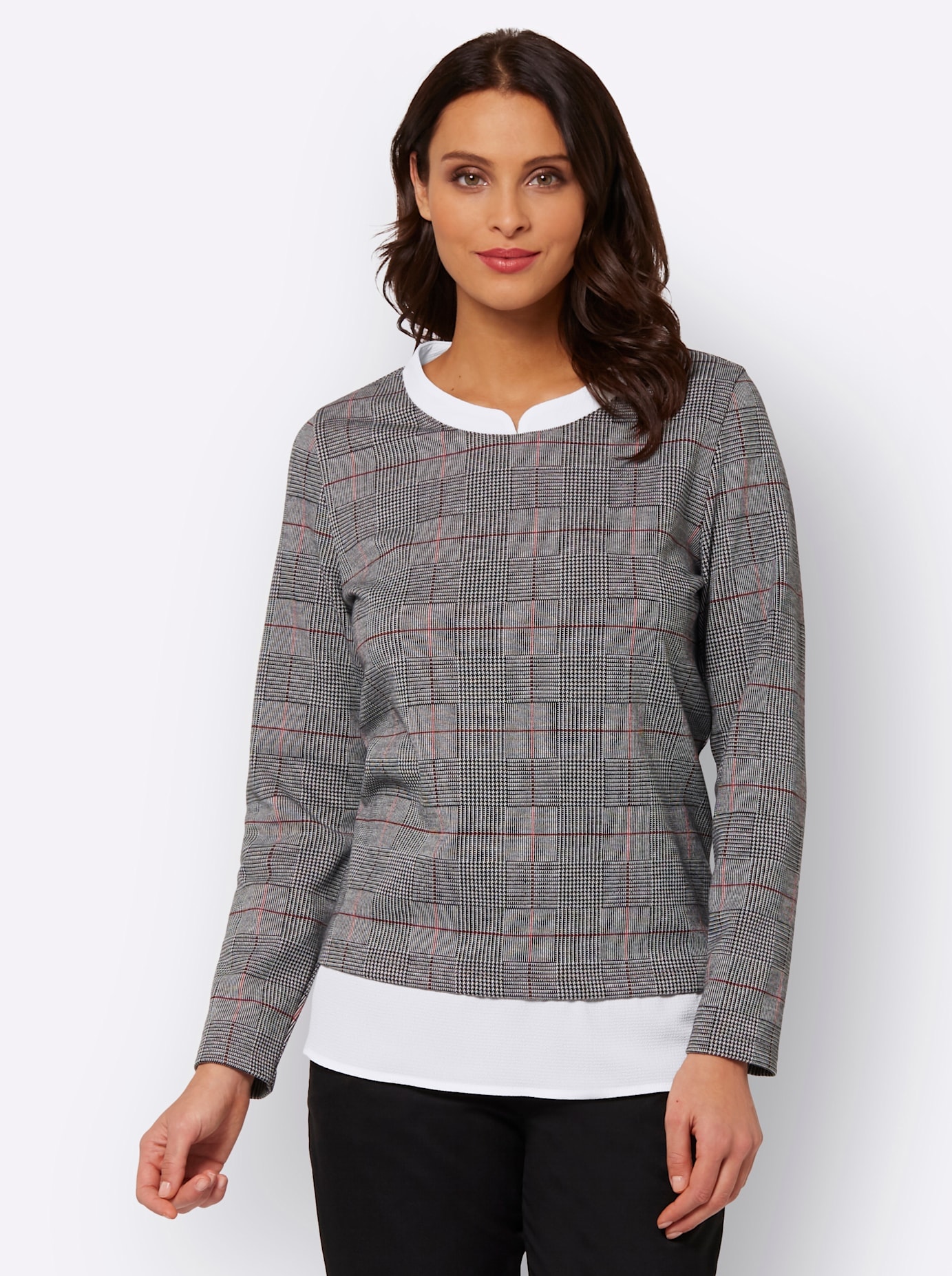 Inspirationen 2-in-1-Shirt "2-in-1-Shirt" 1 Stk. tlg. günstig online kaufen