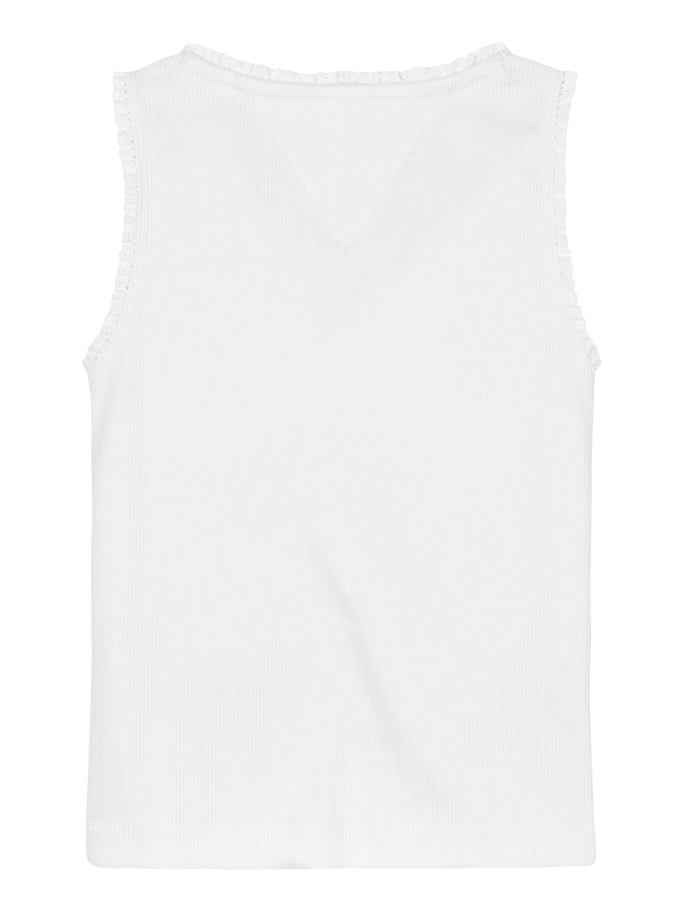 Tommy Hilfiger Tanktop »ESSENTIAL RIB LACE TANK TOP«, mit Spitze, mit Logostickerei