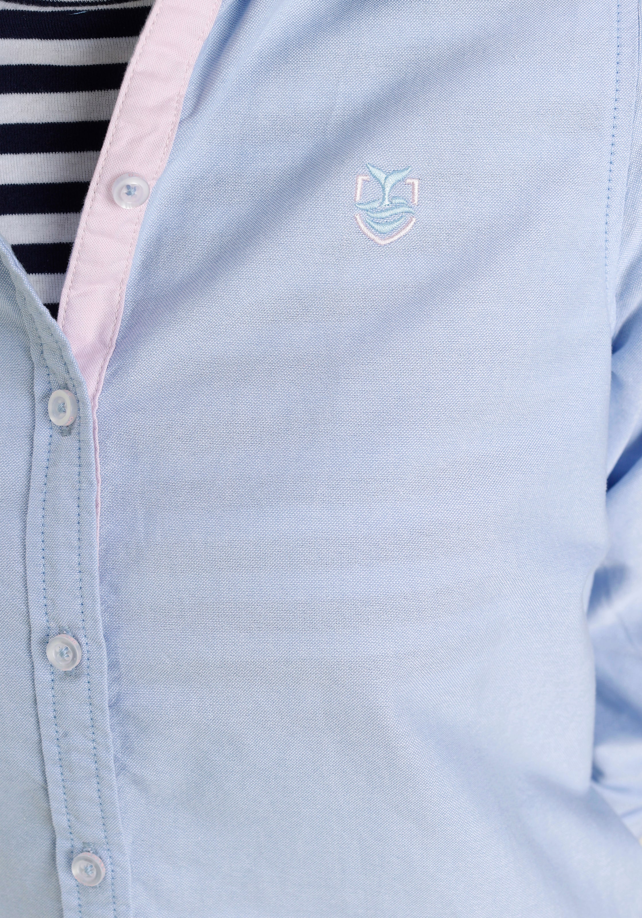 DELMAO Hemdbluse, mit kleinen kontrastfarbenen Details - NEUE MARKE!  bestellen | BAUR