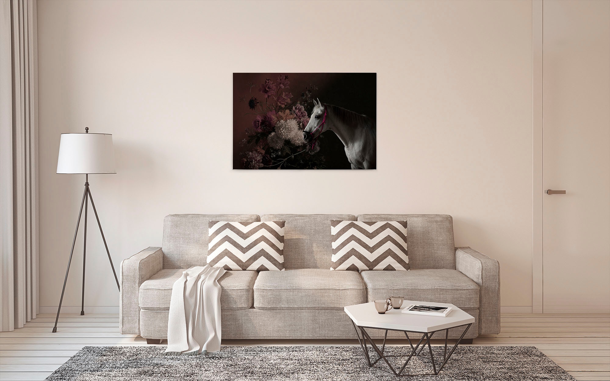 A.S. Création Leinwandbild »horses«, Kunst-Tiere-Kinder, (1 St.), Keilrahmen Bild Blumen Floral Pferd Leinwand-Bild Wohnzimmer modern