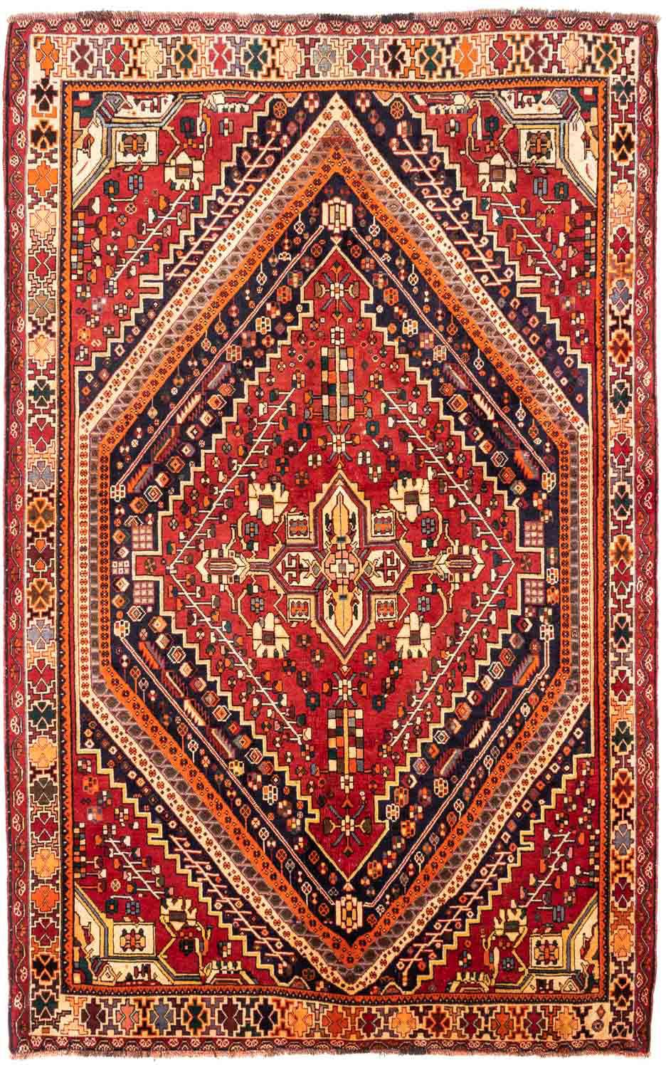 morgenland Wollteppich »Shiraz Medaillon 248 x 160 cm«, rechteckig, Unikat mit Zertifikat