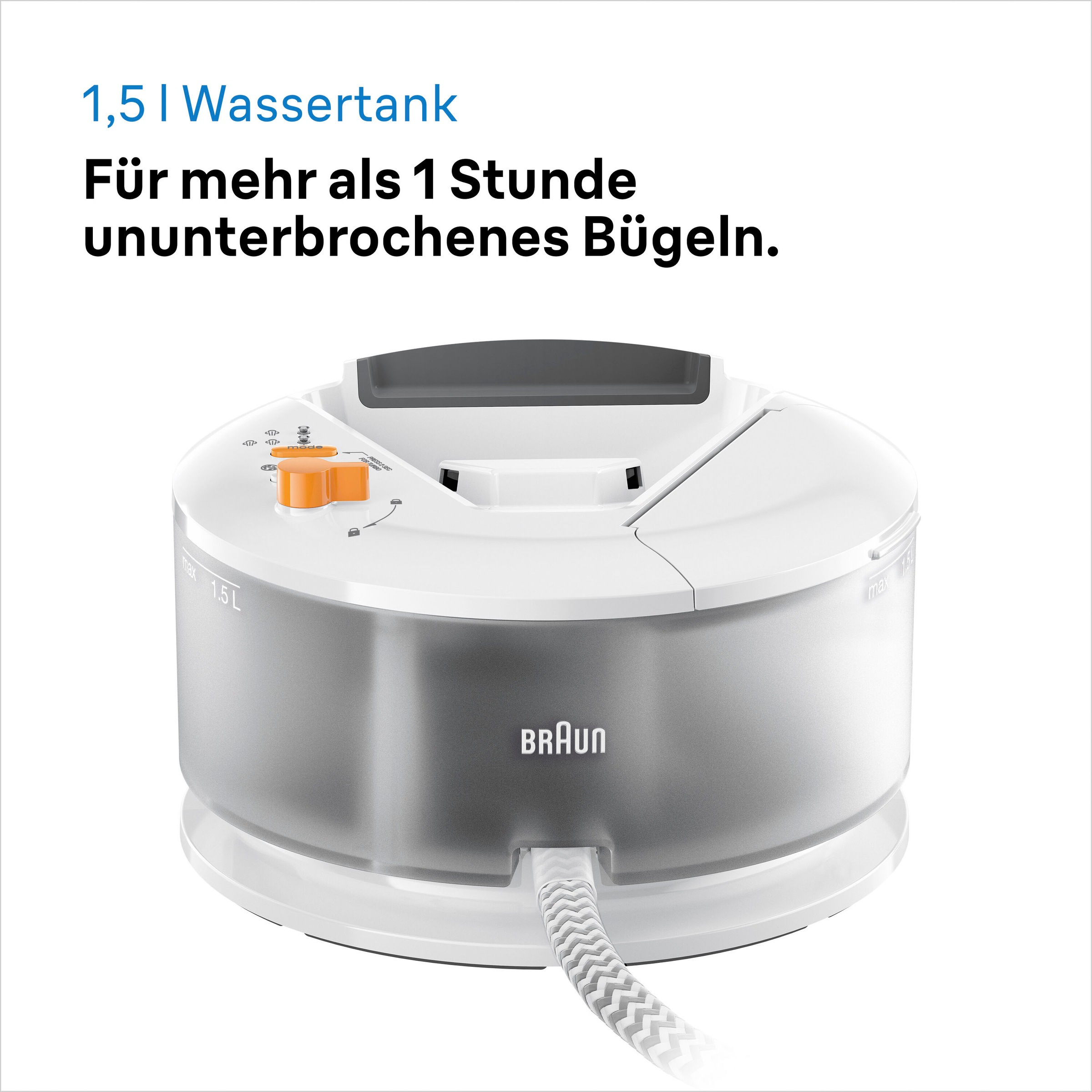 Braun Dampfbügelstation »CareStyle Compact IS2132WH«, weiß, max. Dampfmenge 400g/min, Rückwärtsbügeln über Knöpfe