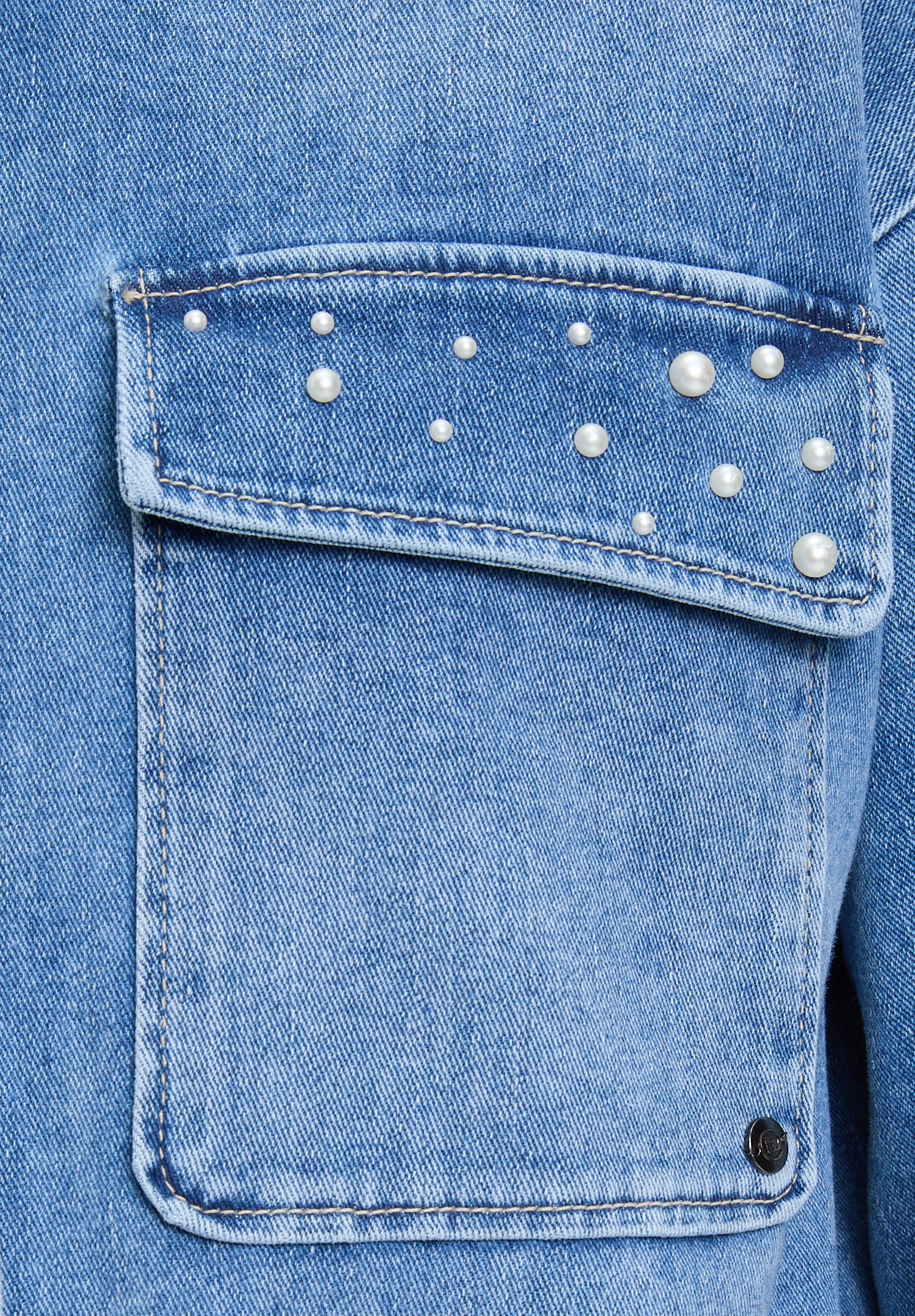 Betty&Co Jackenblazer »Betty & Co Jeansjacke mit Perlen«, Perlen