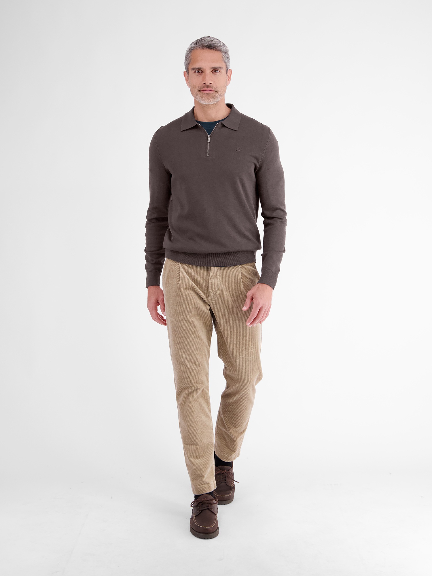LERROS Langarm-Poloshirt »Flexibles Langarmpolo aus Baumwollmix mit Reißverschluss«