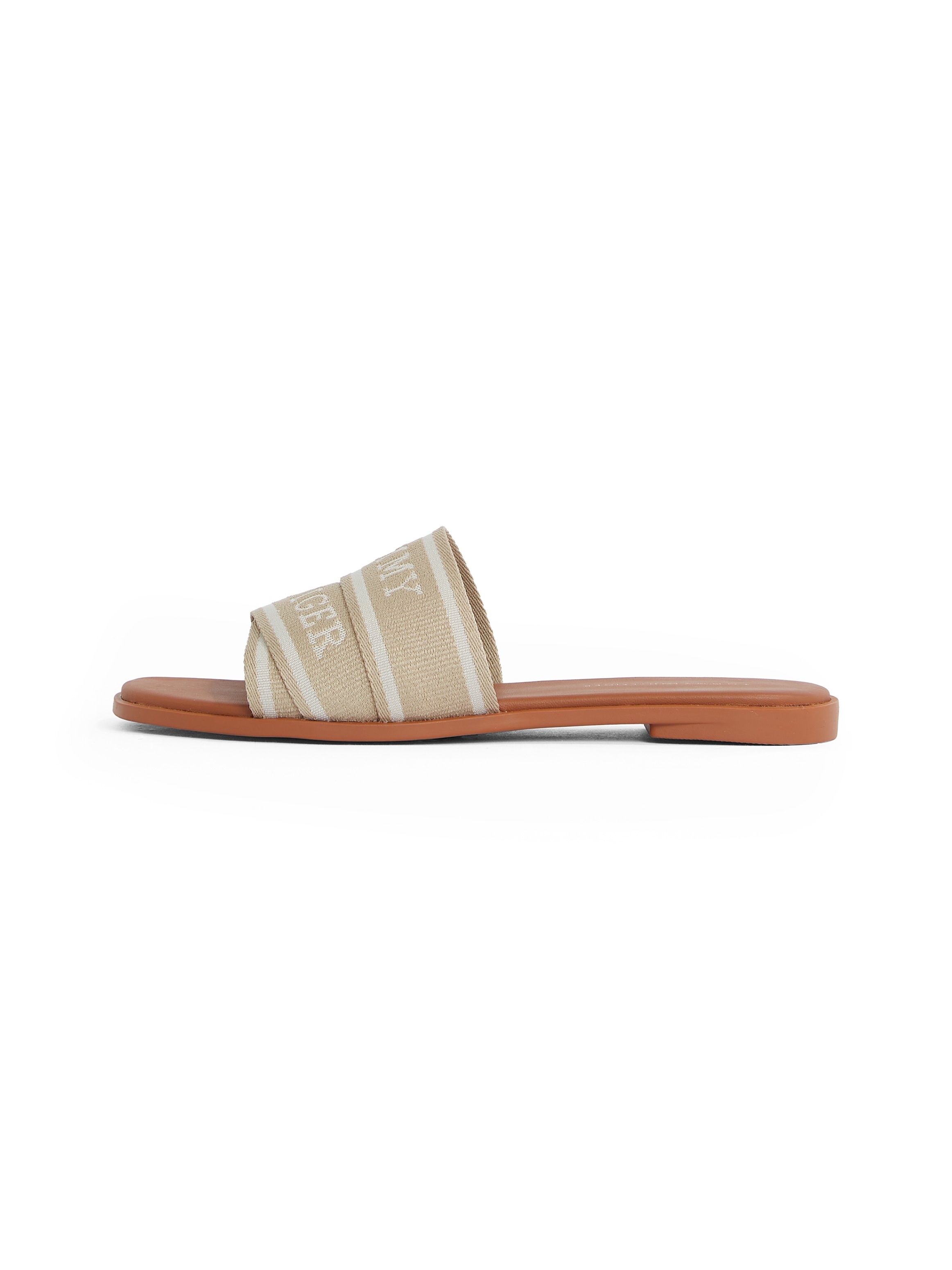 Tommy Hilfiger Pantolette »TOMMY HILFIGER WEBBING MULE«, Blockabsatz, Sommerschuh, Bequemschuh, Flats mit Logoschriftzug