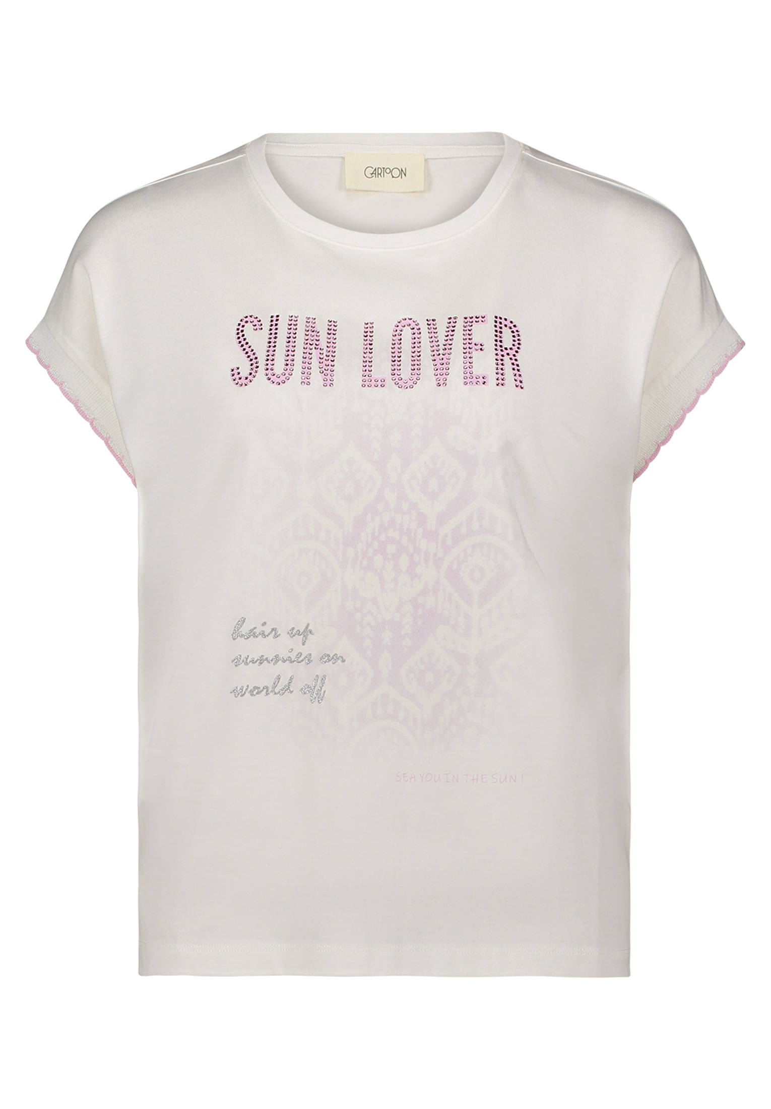 Cartoon Kurzarmshirt "Damen mit Rundhalsausschnitt", 1 Stk. Rippbündchen günstig online kaufen