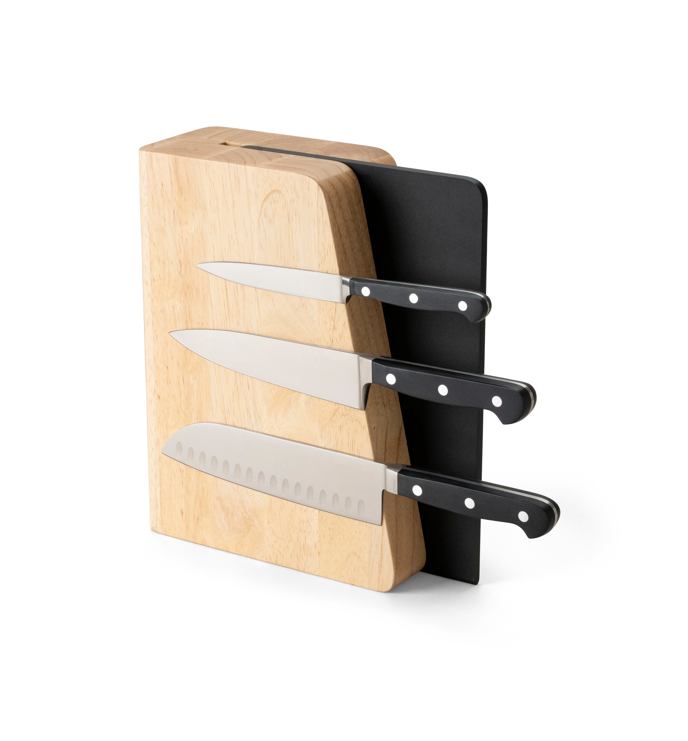 Continenta Messerblock »magnetisch, inkl. Duracore Schneidebrett, Gummibaum« 2 magnetisch auf beiden Seiten