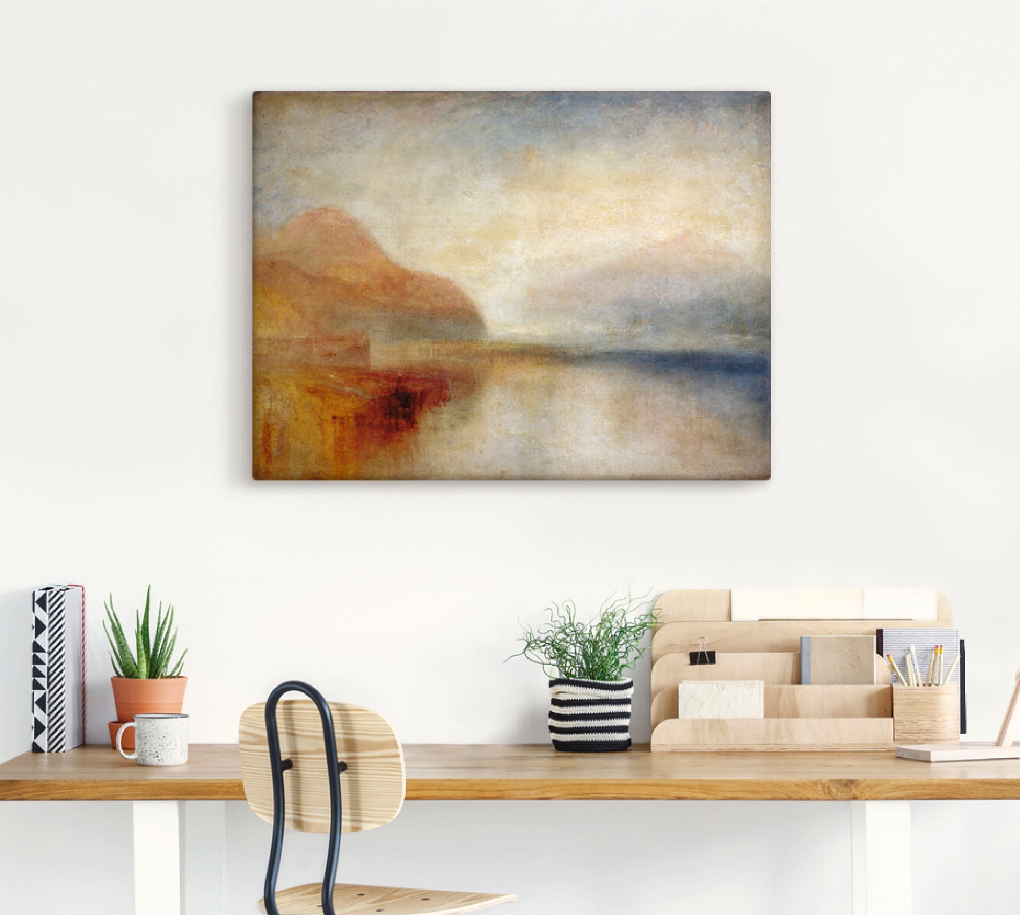 Artland Leinwandbild »Monte Rosa. Um 1835/40«, Berge, (1 St.), auf Keilrahmen gespannt