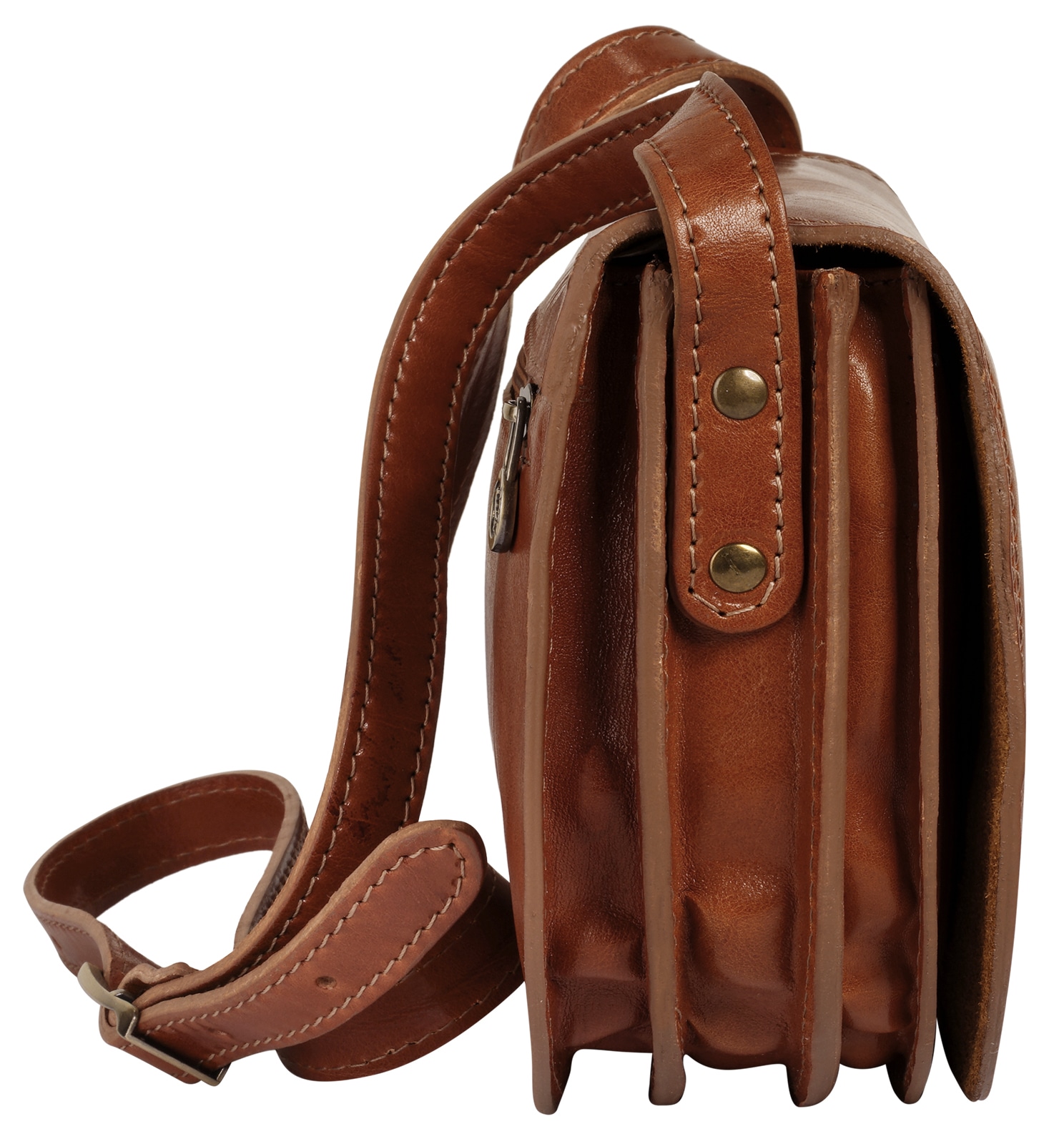Piké Umhängetasche, echt Leder, Made in Italy