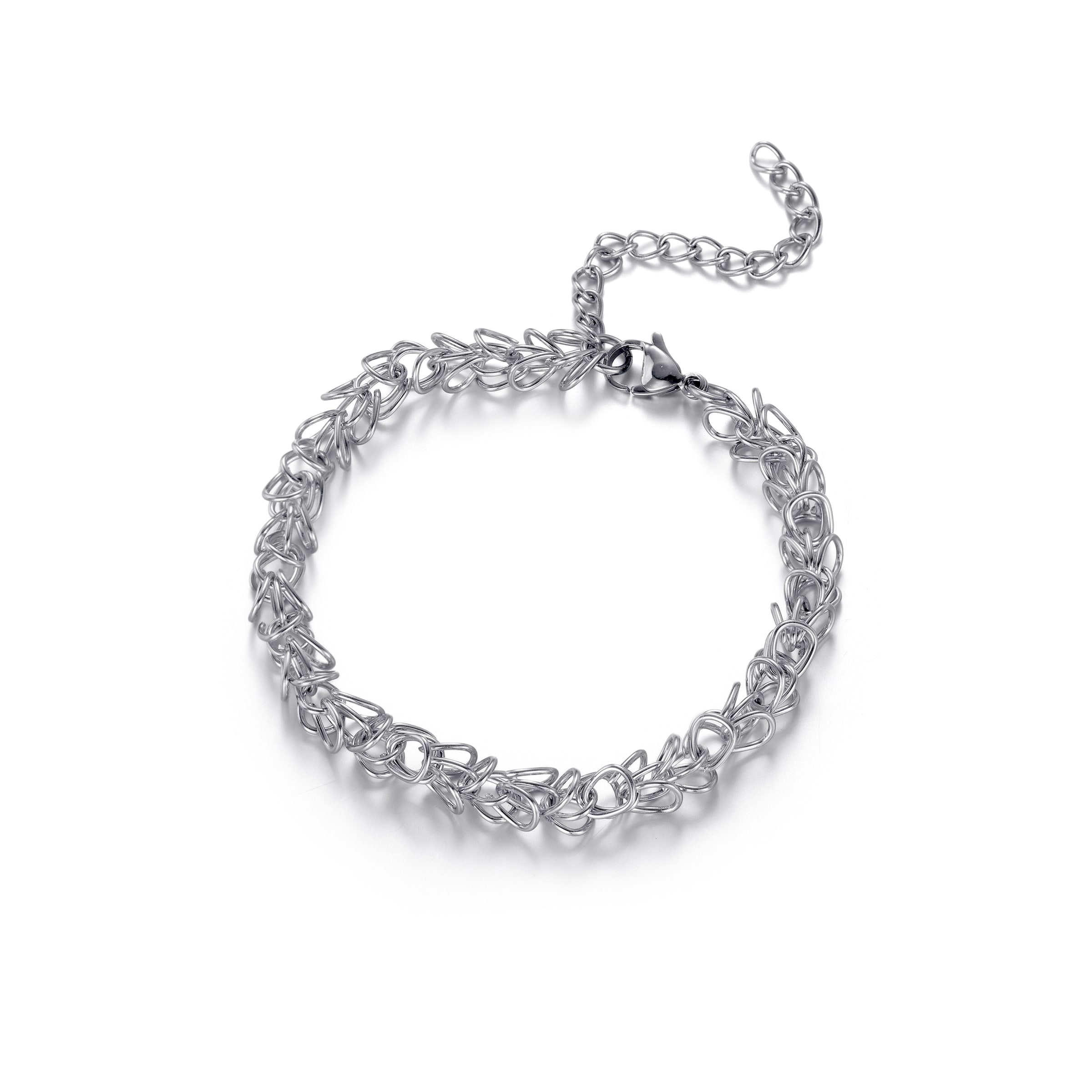 Armband FIRETTI "Schmuck Geschenk Edelstahl Armschmuck Armkette Fantasiekettenglieder", edelstahlfarben, Armbänder, Damen, 23,5cm, Edelstahl, Armband