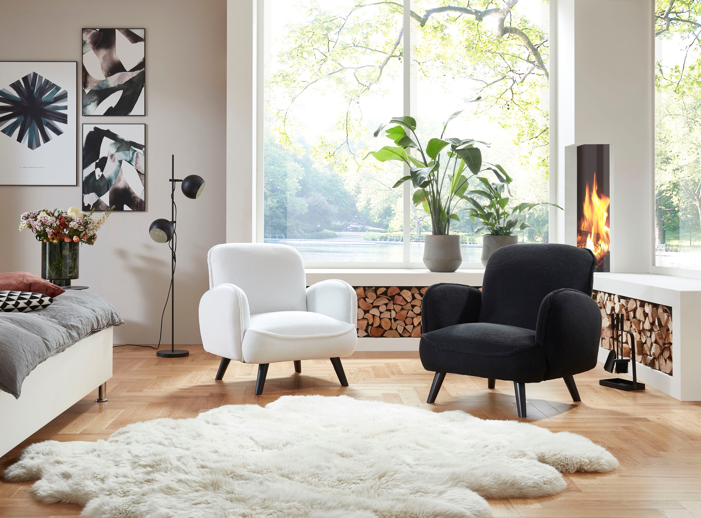 home | kaufen BAUR Wellenunterfederung, ATLANTIC stellbar Sessel, Raum mit frei im Massivholzfüße, collection