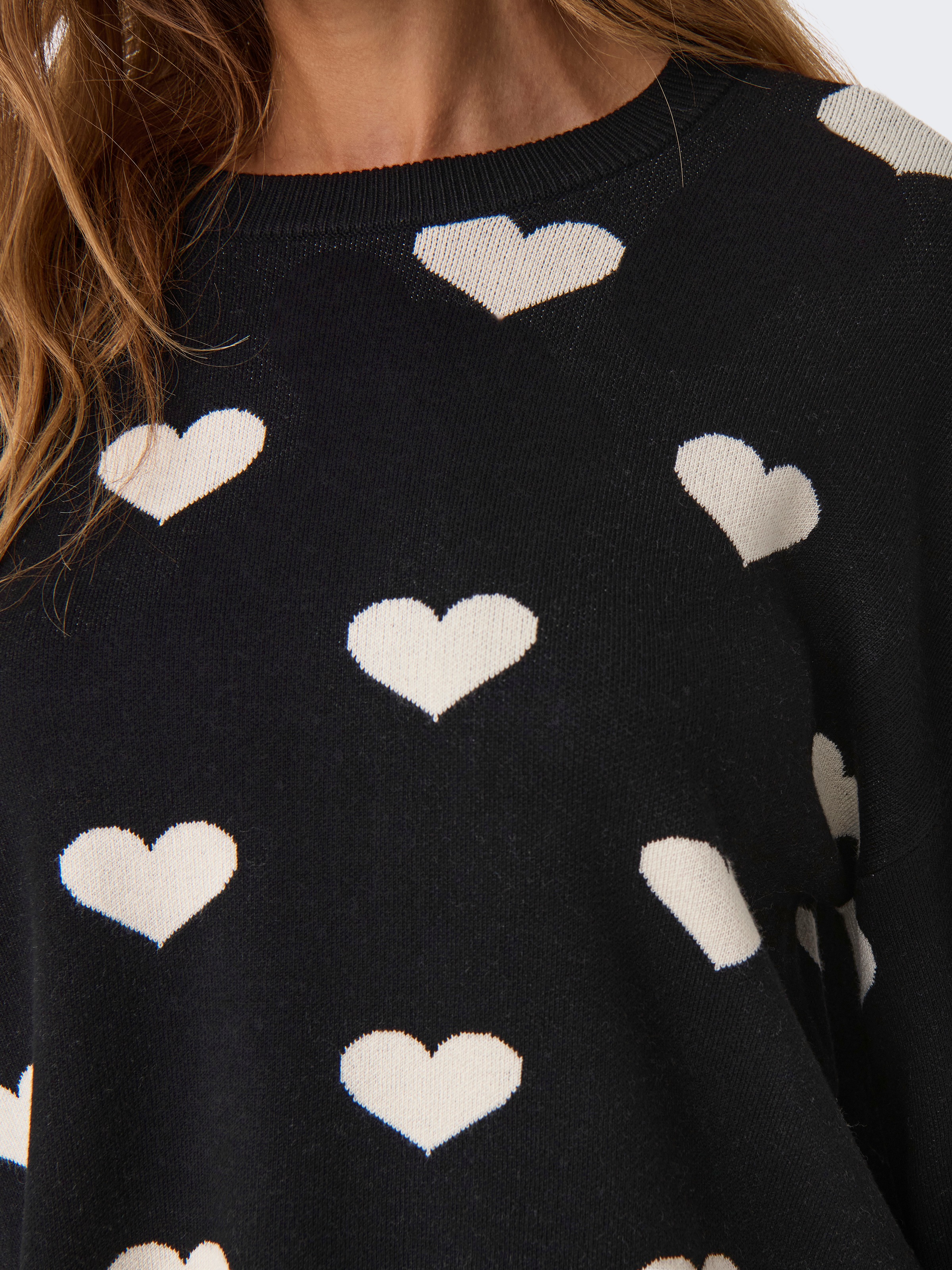 ONLY Strickpullover »ONLMONTANA LS JQ O-NECK CC KNT«, mit Rippbündchen