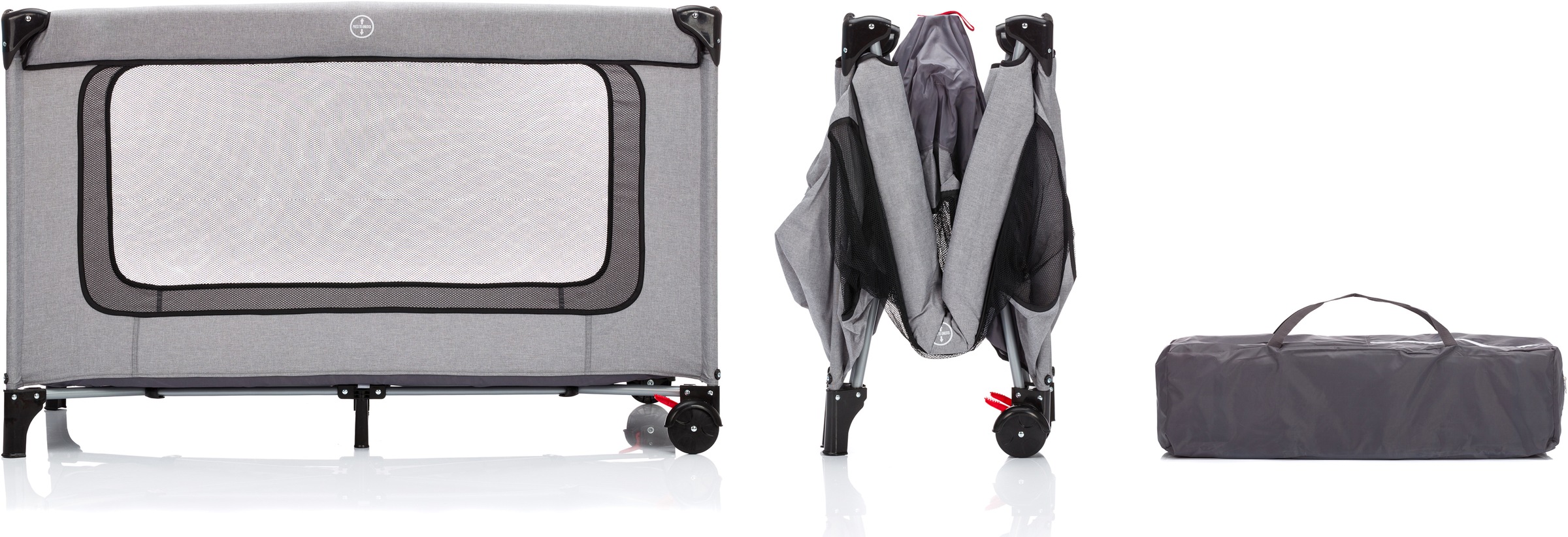 Fillikid Baby-Reisebett "Standard grau melange" Inklusive Transporttasche günstig online kaufen
