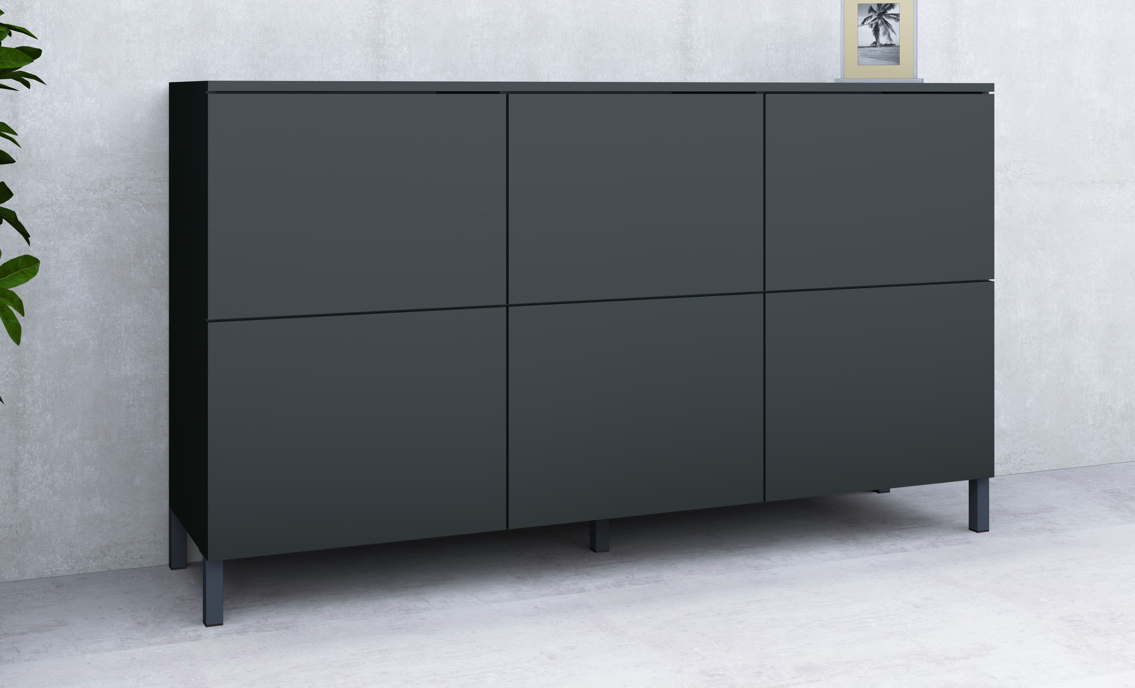 borchardt Möbel Kommode "Haama, Sideboard mit Metallfüßen, Push-to-open-Technik, Breite 139 cm" Breite 139 cm