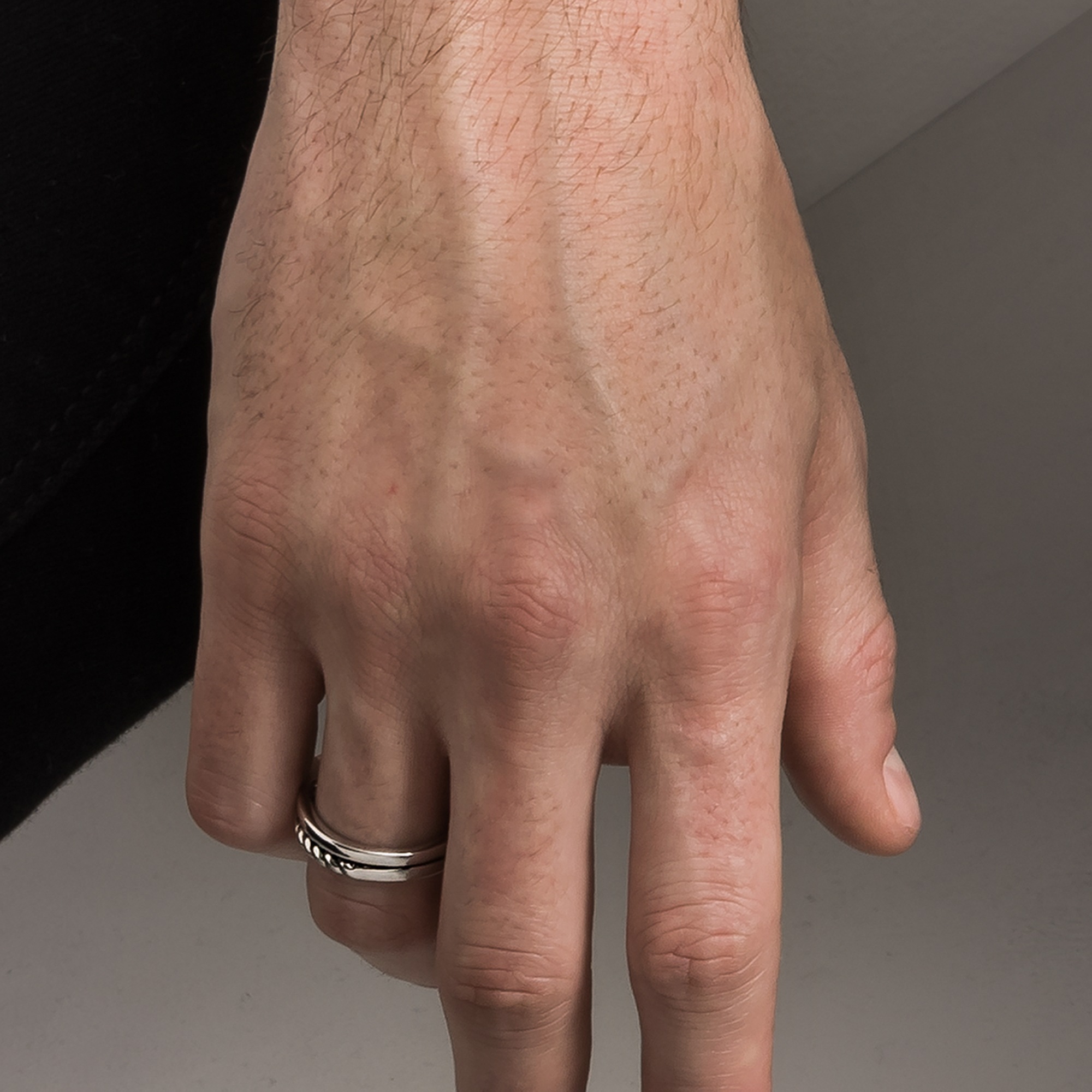 CAÏ Fingerring »925/- Sterling Silber rhodiniert Seilstruktur«